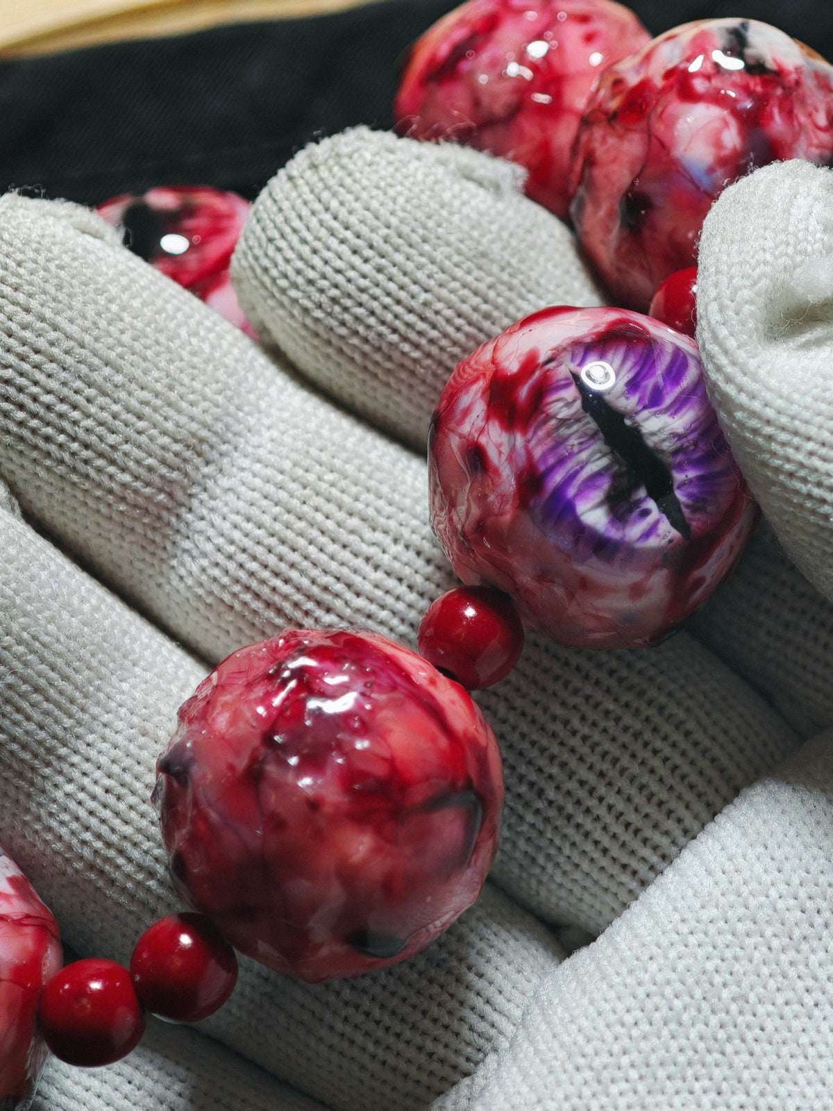 Cthulhu Bloody Abyss Eye Bracelet Red Agate
