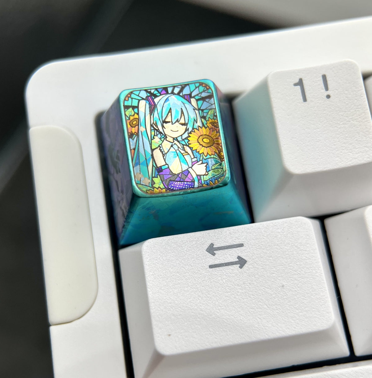 Titanium Alloy Artisan Keycap with Anime Art