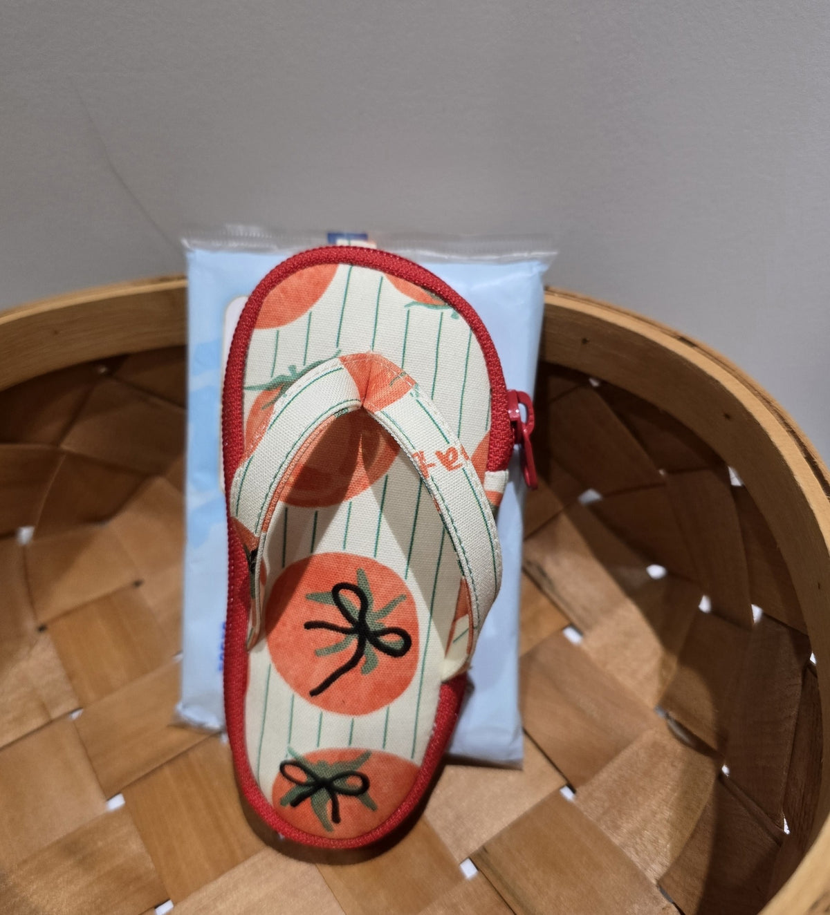 Tomato Flip-Flop Fabric Pouch