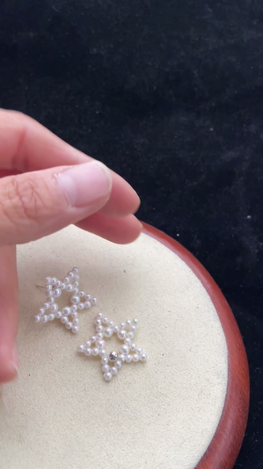 Pendientes de estrella de perlas naturales