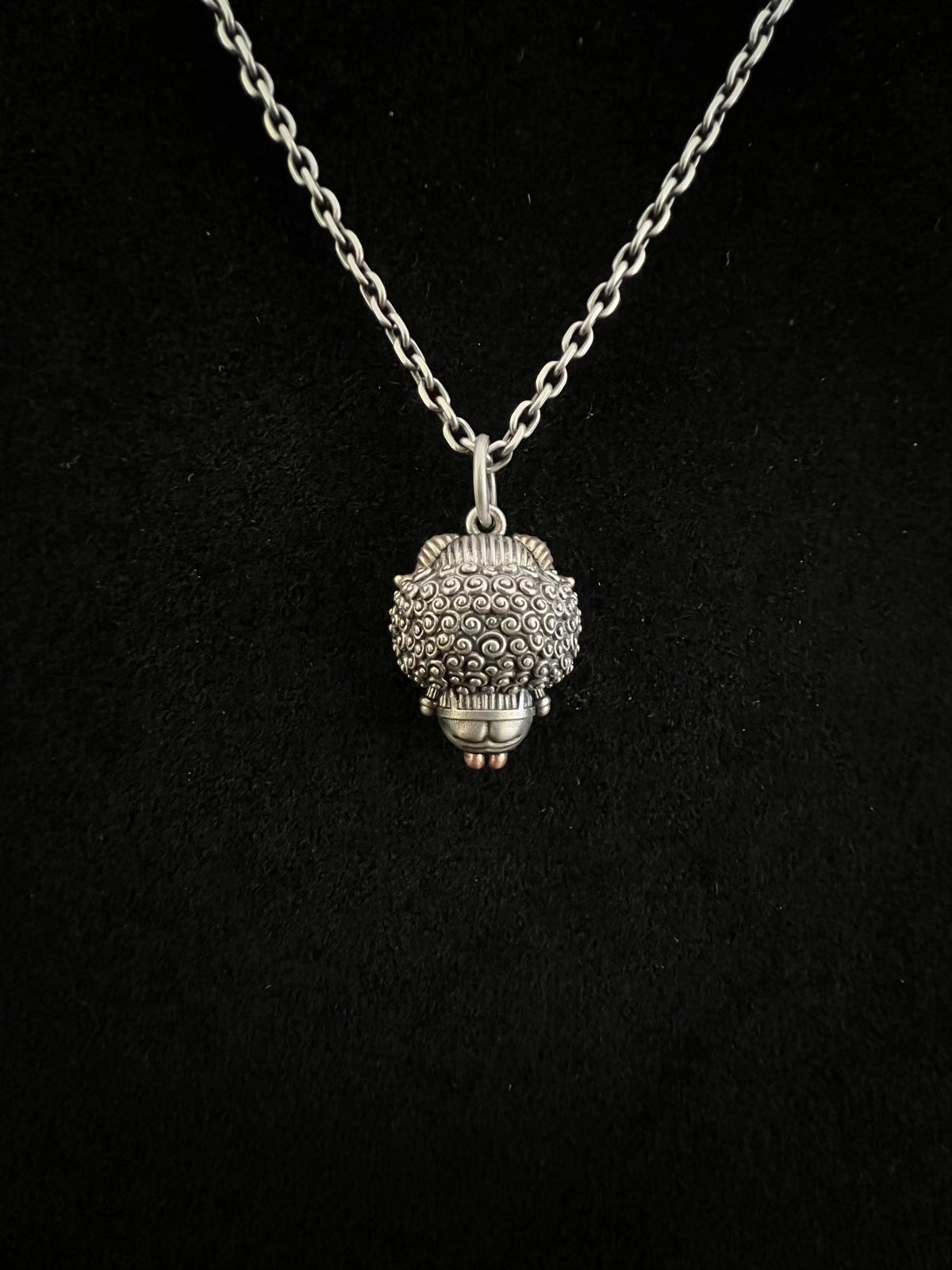 925 Silver Clown Doll Pendant Necklace