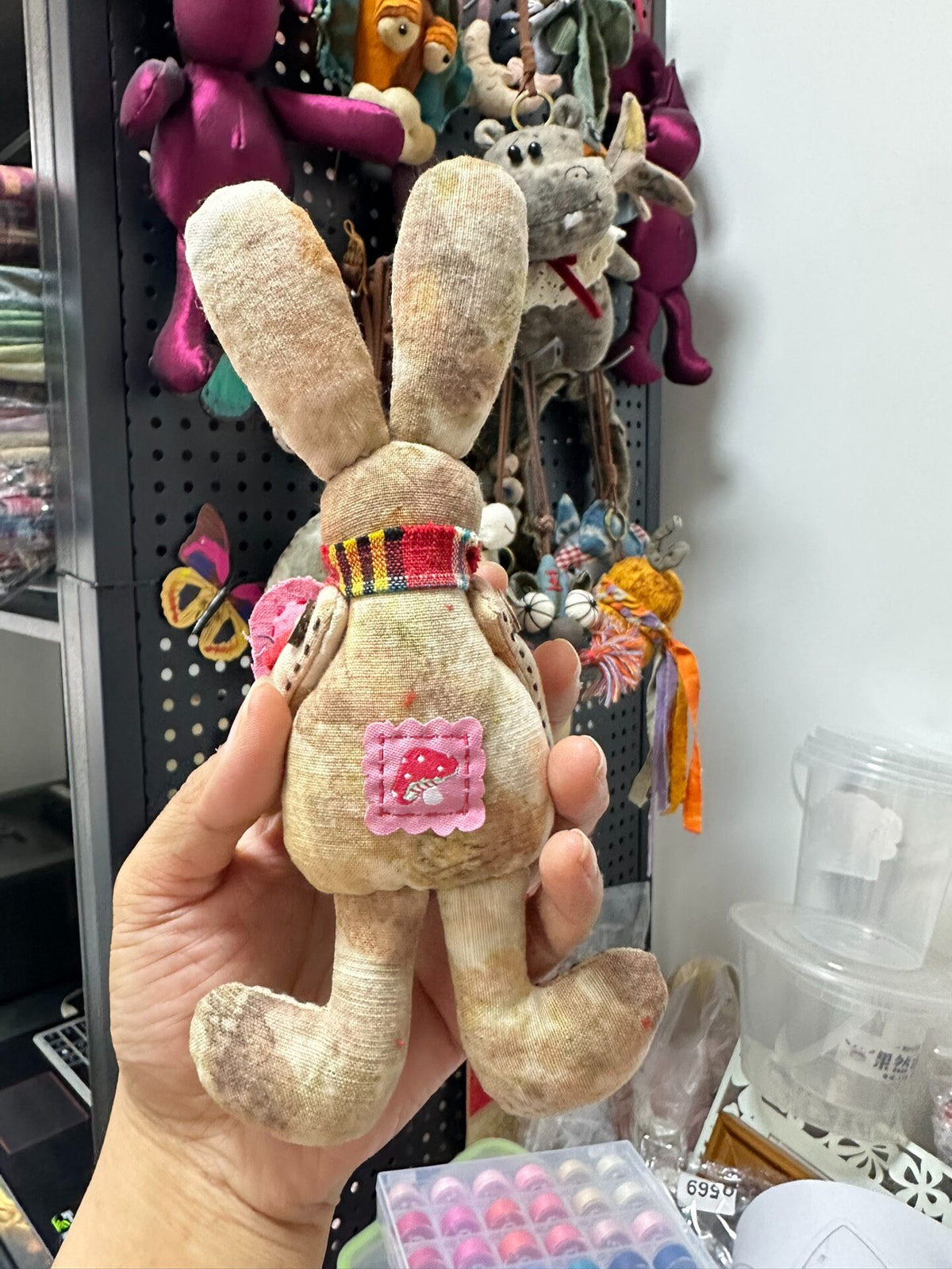 Handmade Plant Dyed Cloth Biscuit Rabbit Doll