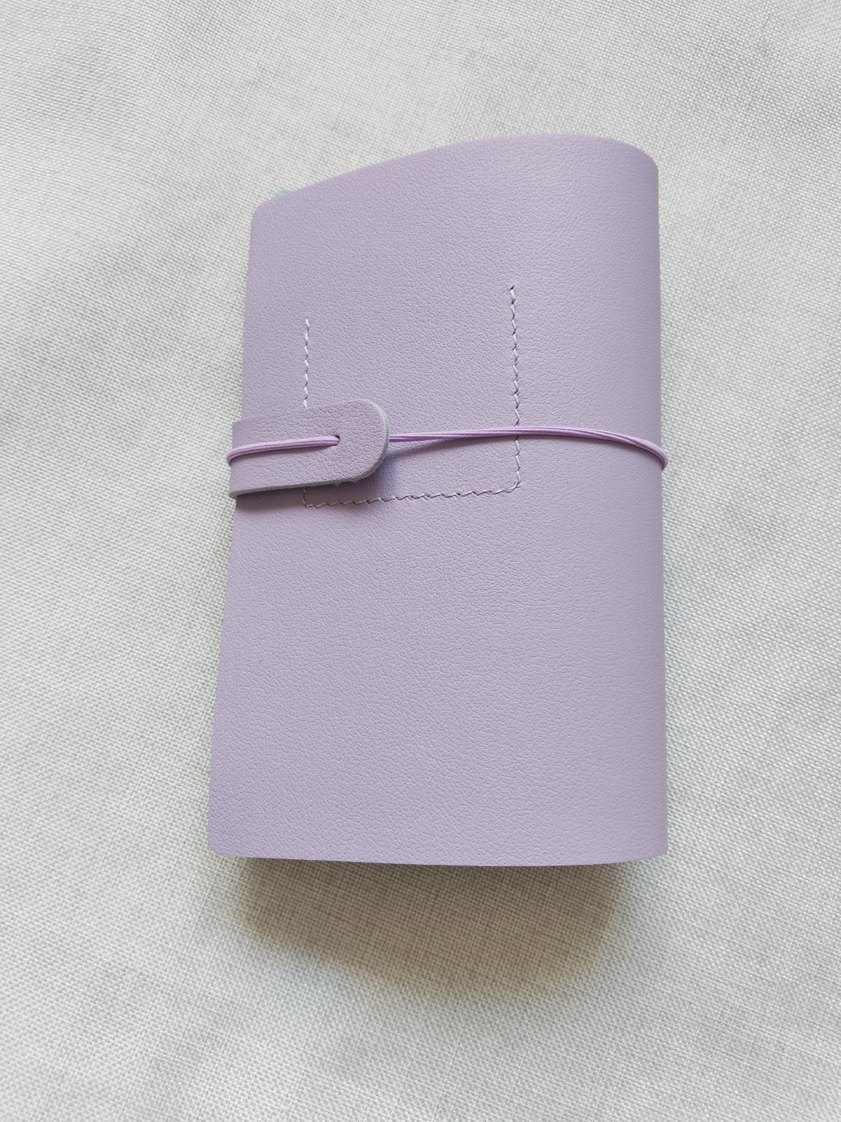 Handmade Leather Notebook with Lilac Cover