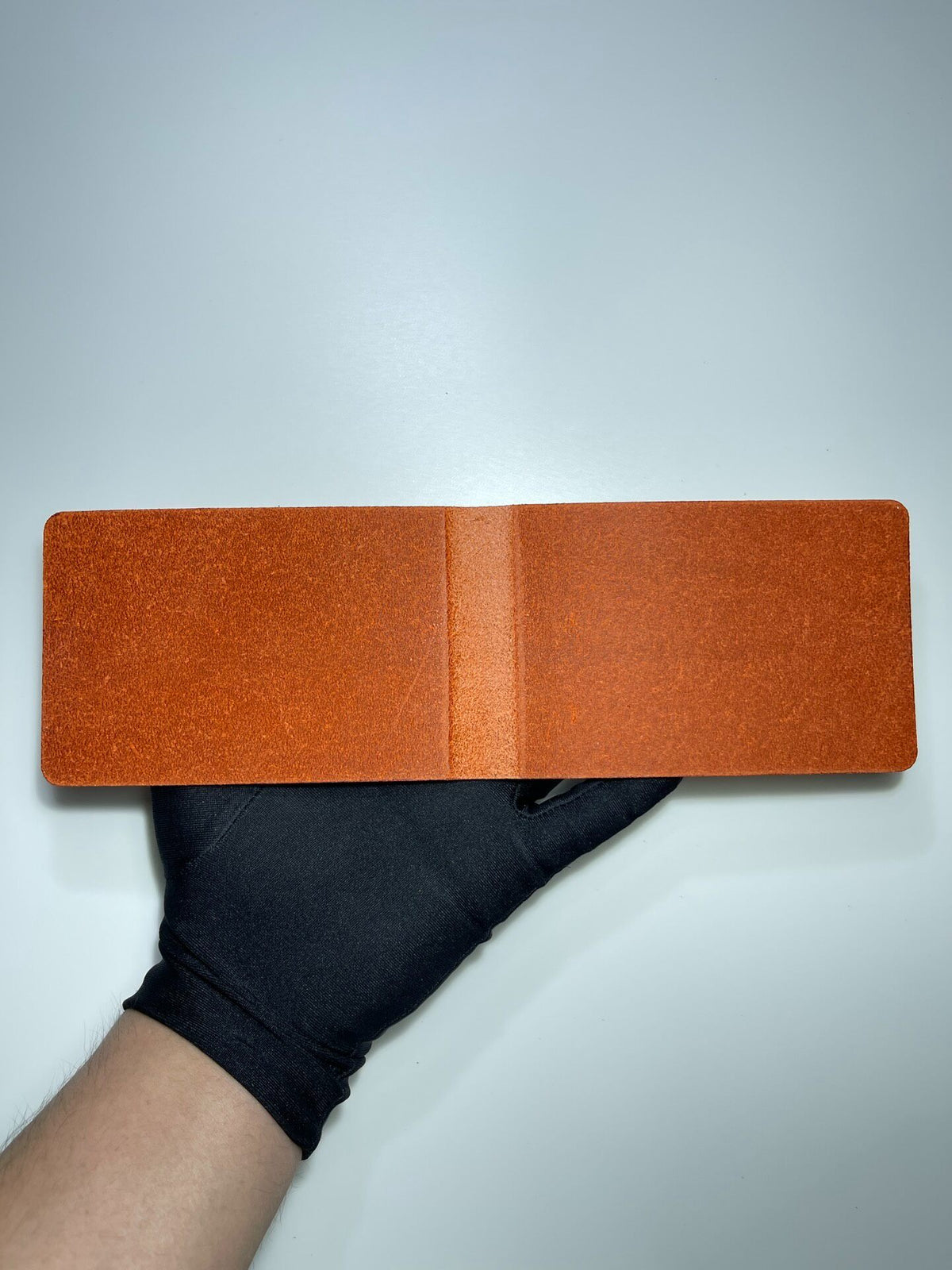 Handmade Leather Planner Cover Fog Wax Orange