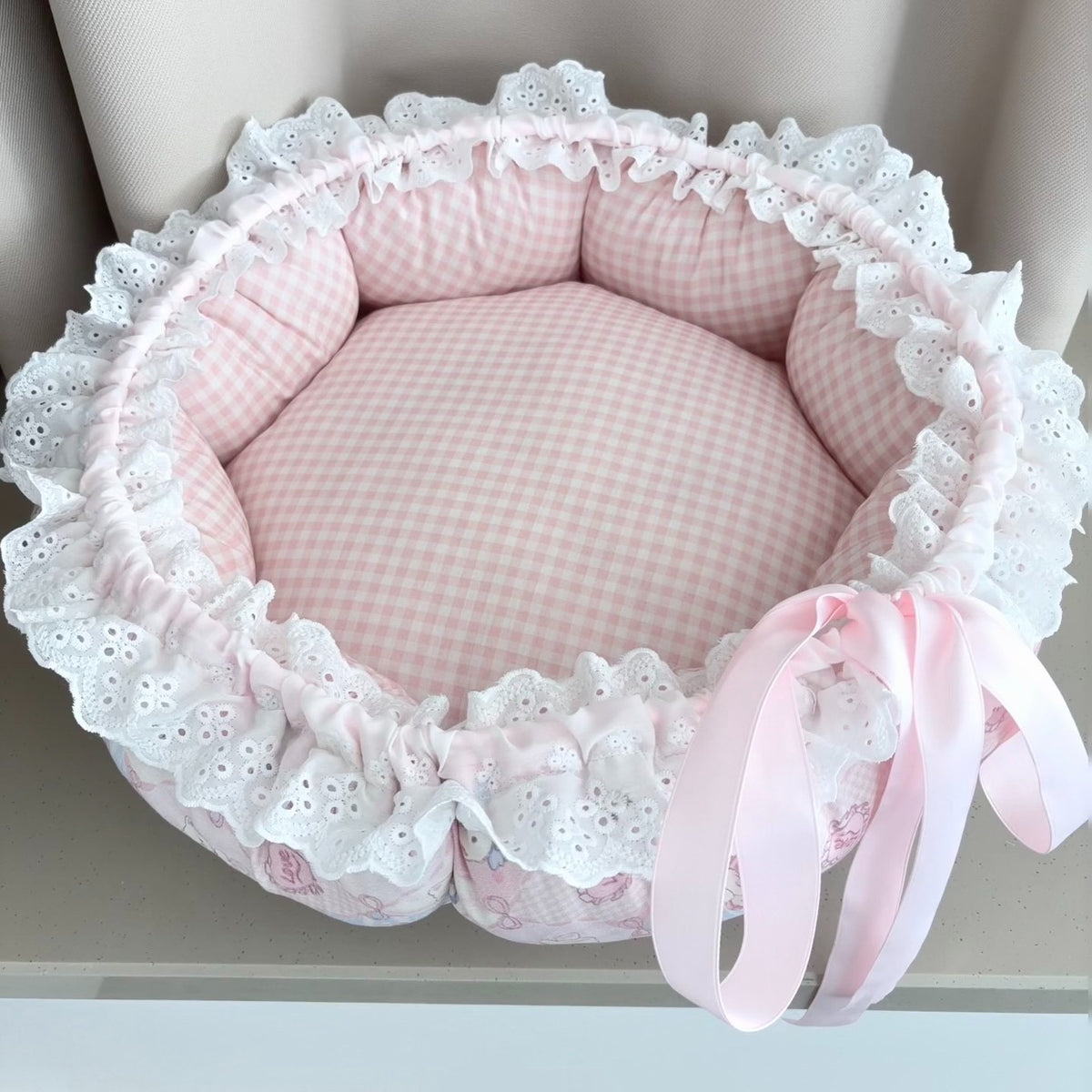 Large Handmade Cotton Cat Bed 80cm