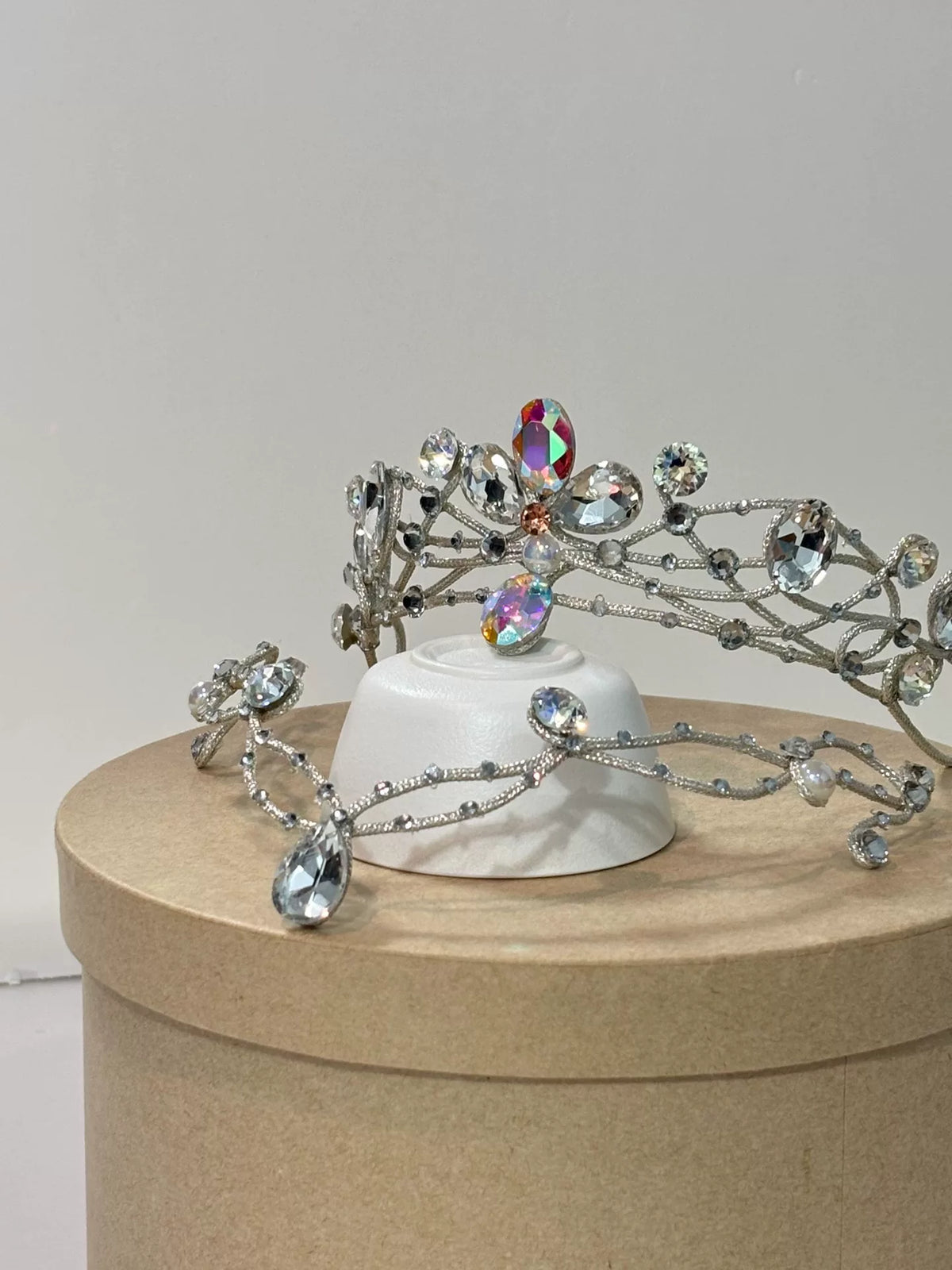 Silver Ballet Tiara with Iridescent Crystal
