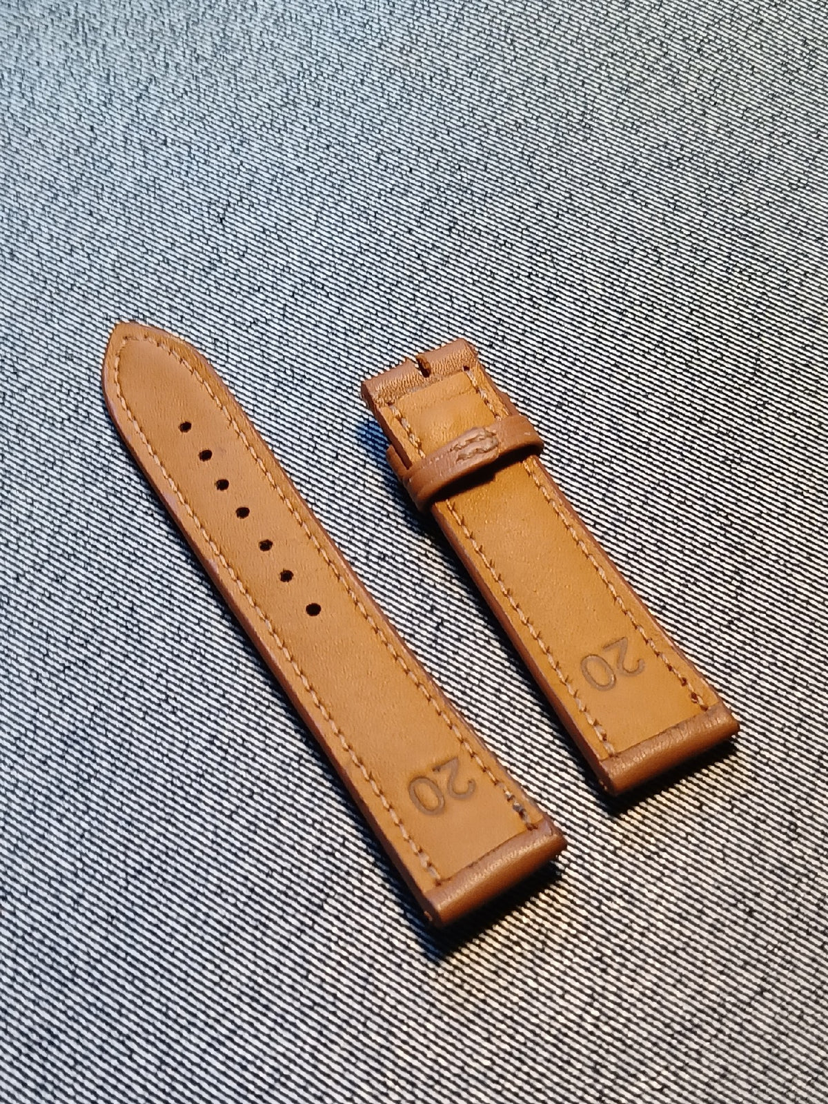 Handcrafted Swift Leather Watch Strap Brown