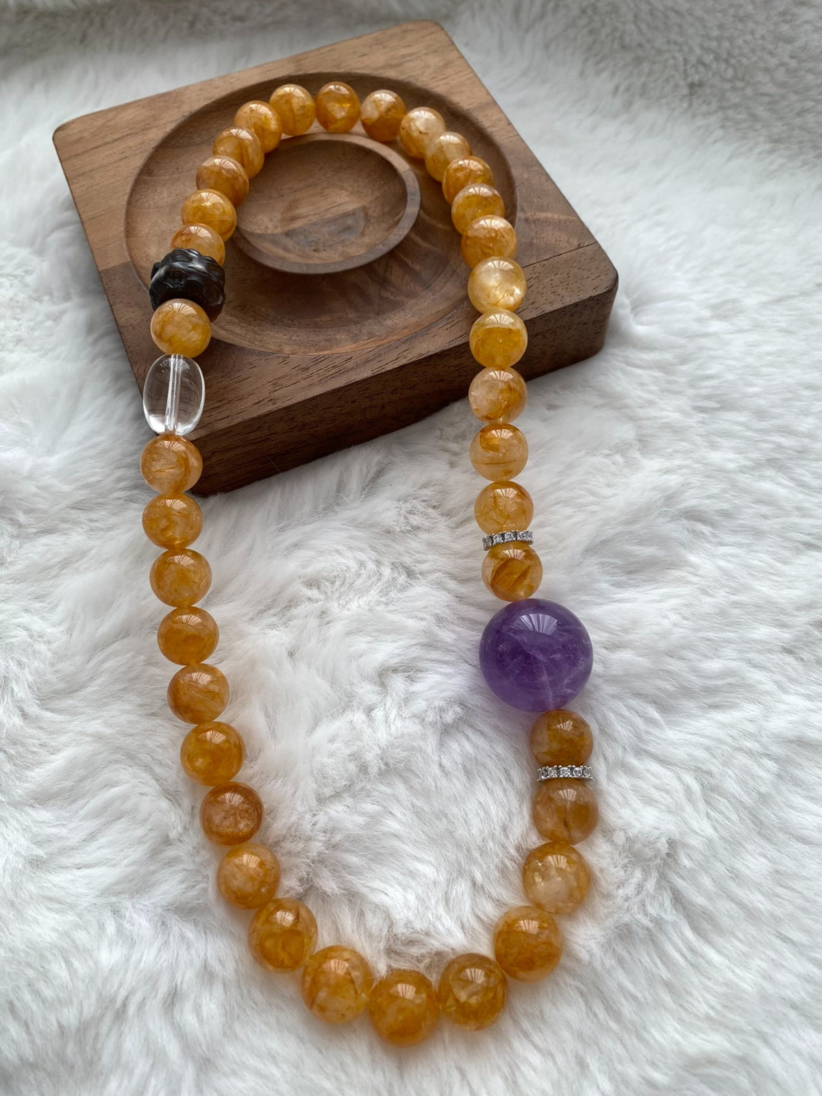 Bracelet double rang en cristal naturel