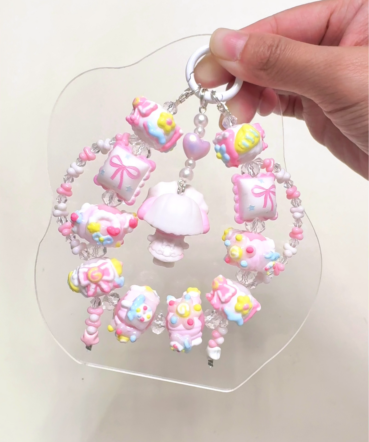 My Melody Bridal Beaded Phone Charm