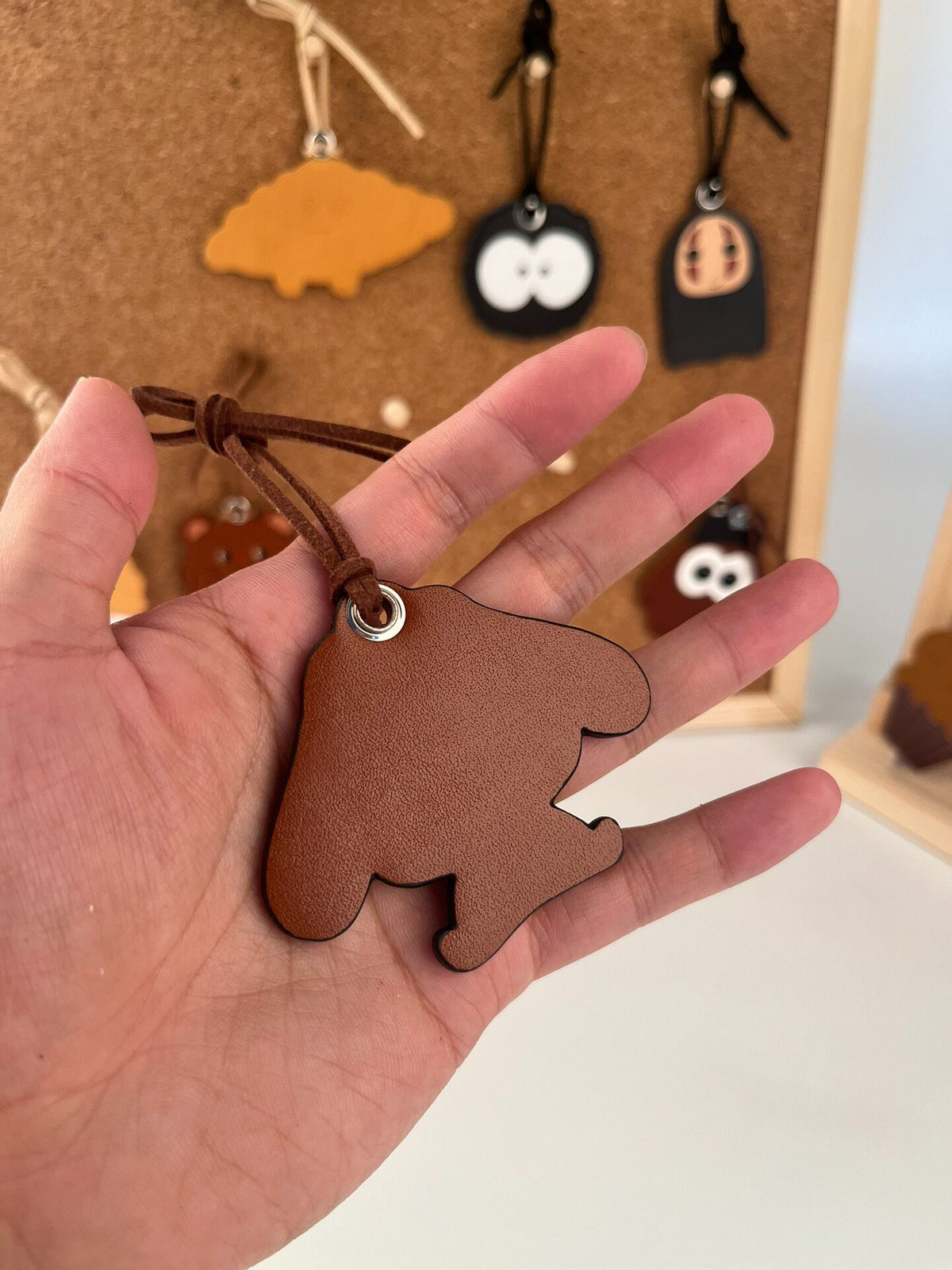 Handcrafted Brown Donkey Keychain Charm