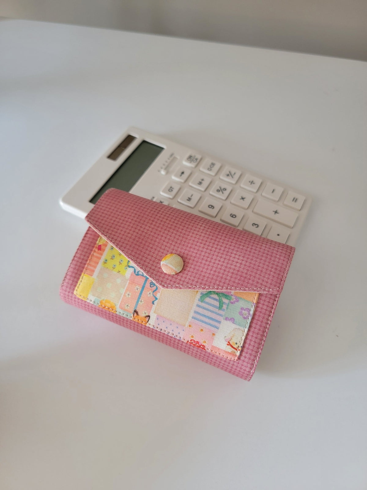 Handmade Pink Fabric Envelope Wallet