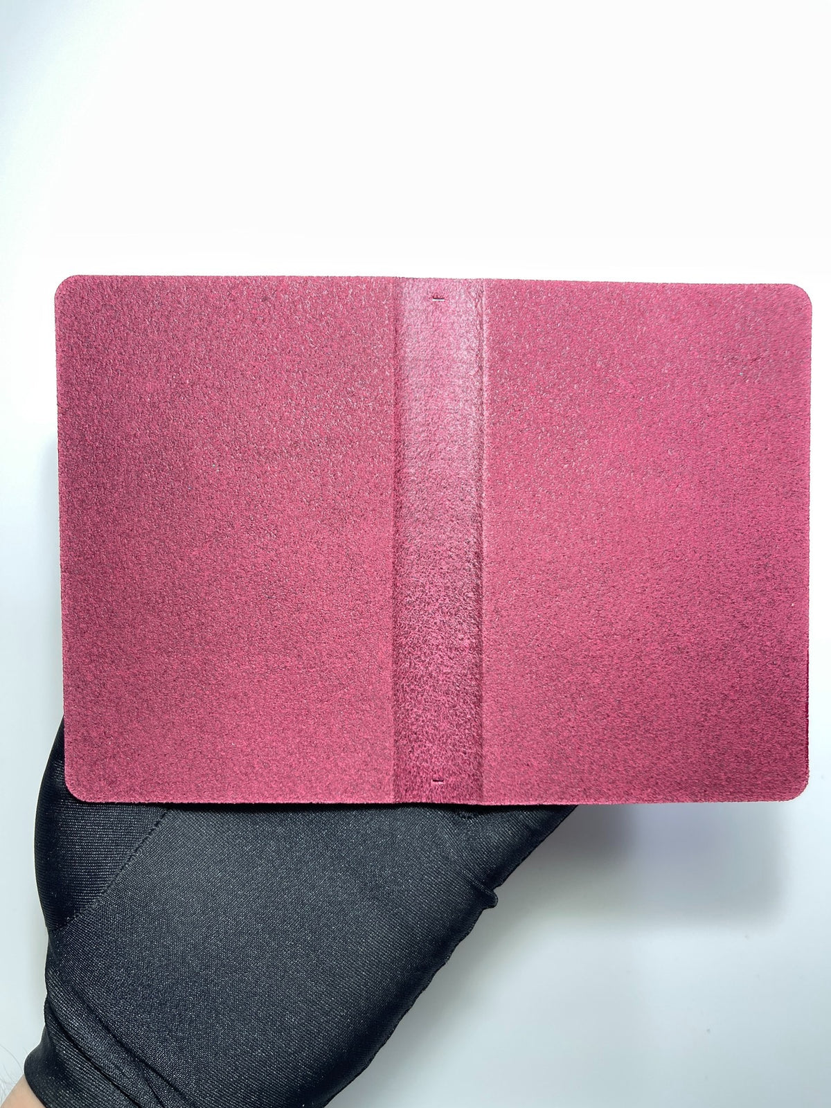 Handmade Leather Plotter Notebook Cover Rose Red
