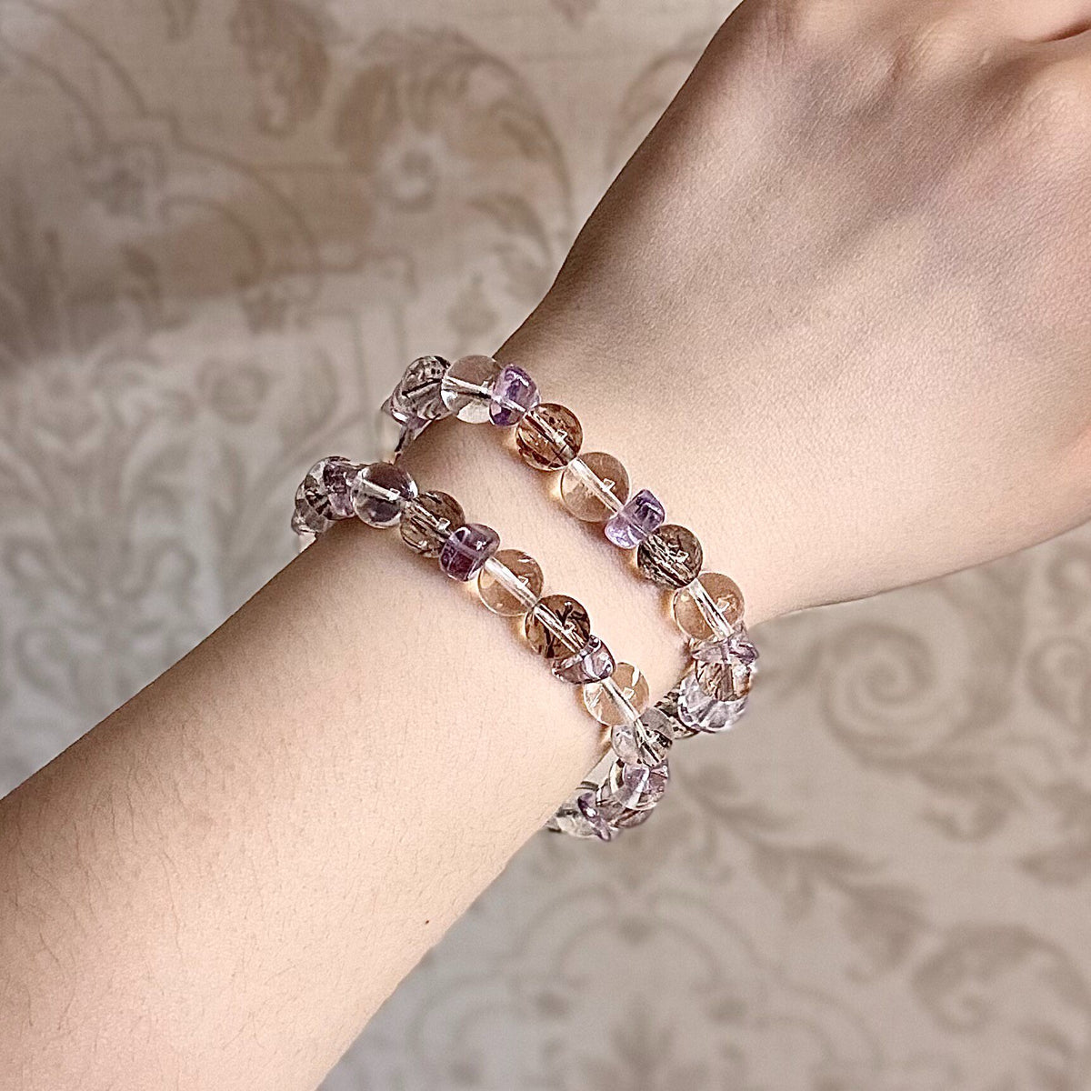 Black Gold Super Seven Crystal Beaded Bracelet