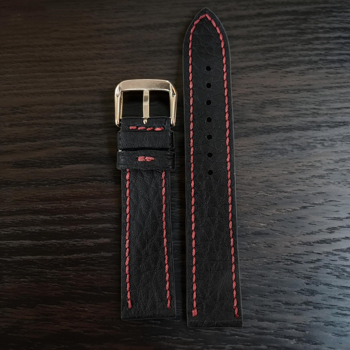 Handcrafted Seal Skin Watch Strap Black