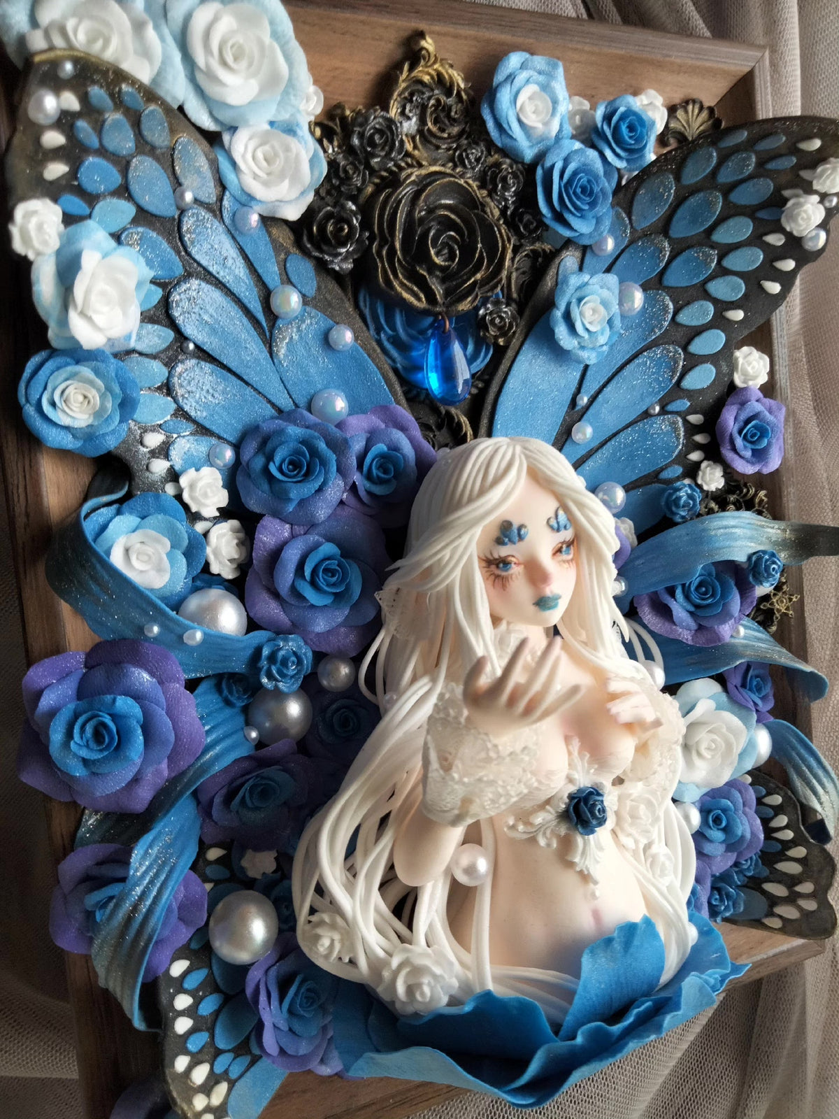 Ultra Light Clay Fairy Butterfly Frame Art