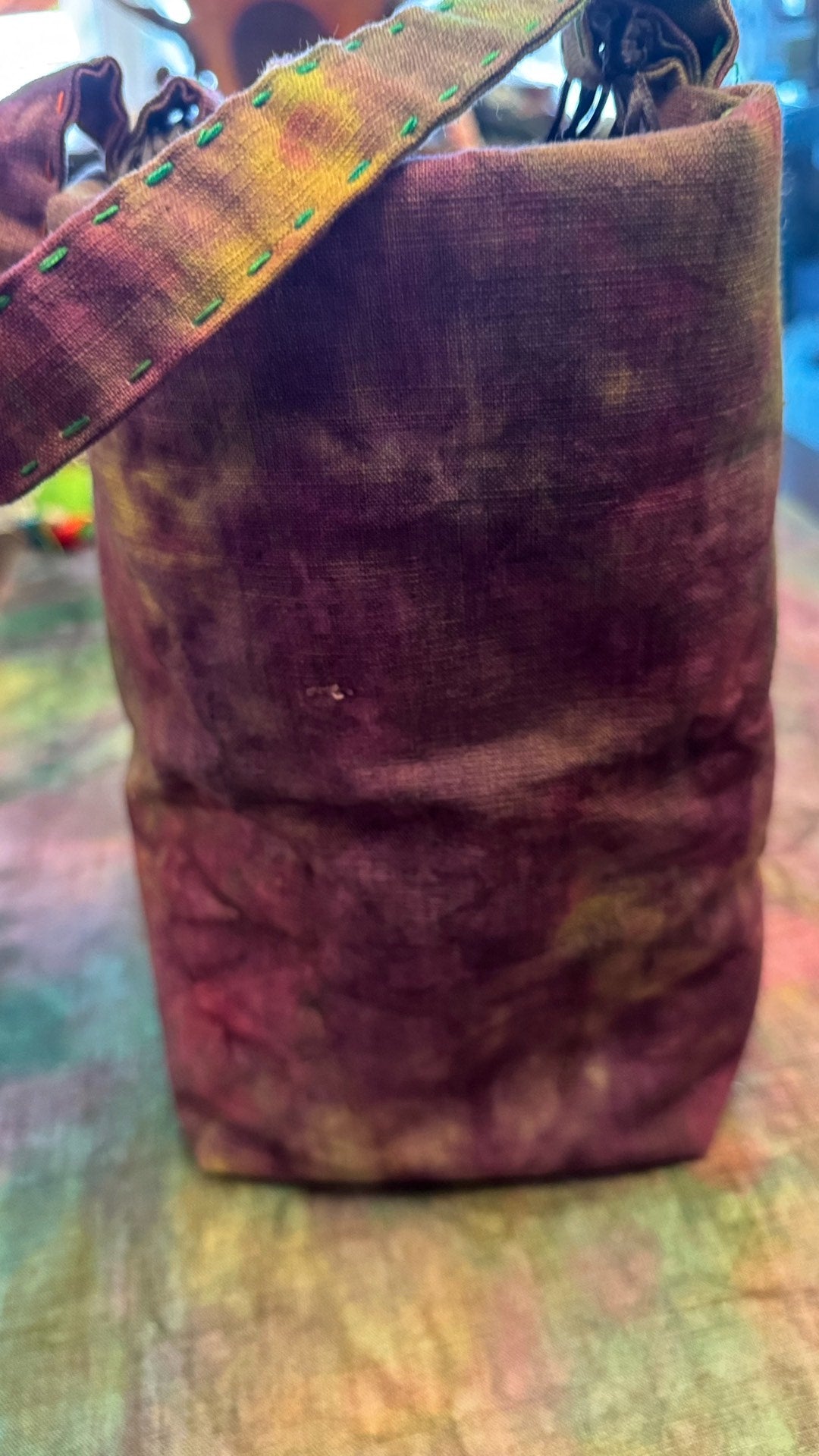Handwoven Plant-Dyed Tea Utensil Bag