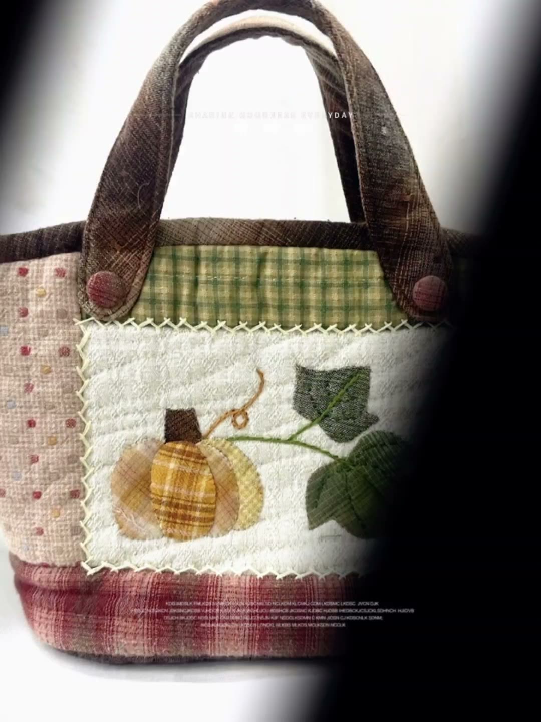 Sac à main patchwork aux citrouilles