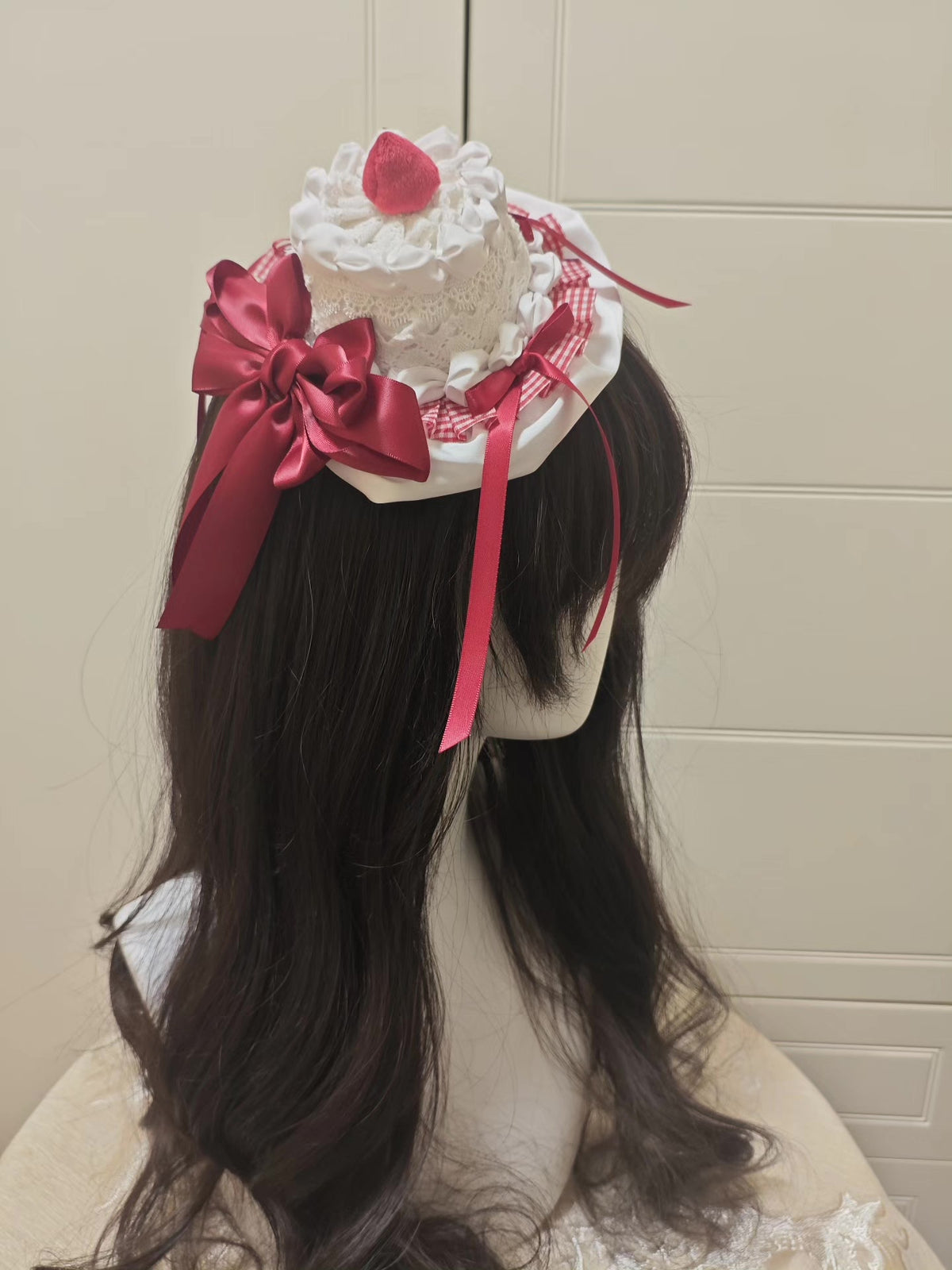 Strawberry Cream Cake Hair Clip Red Velvet