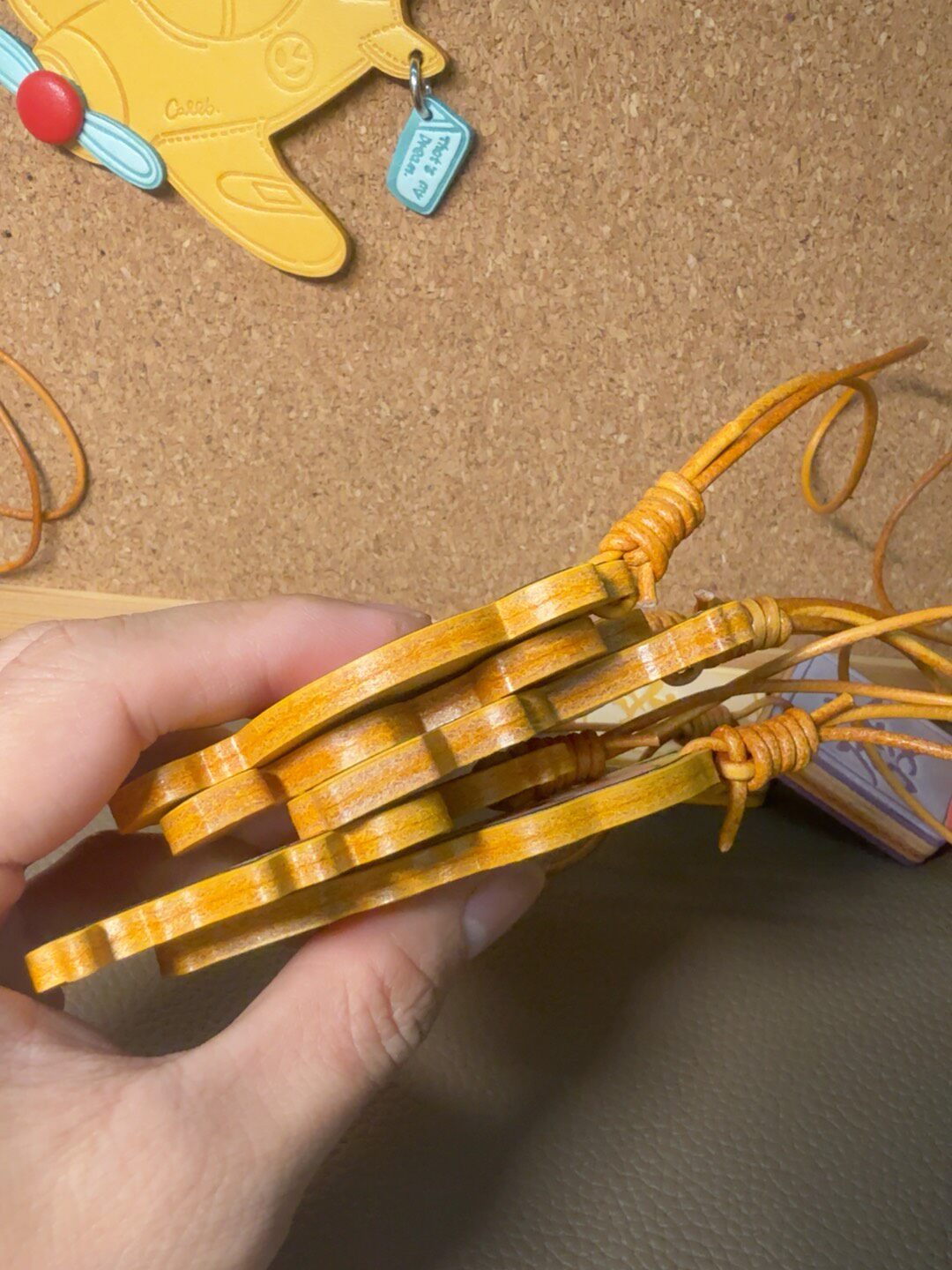 Handmade Leather Cartoon Pendant Bag Charm