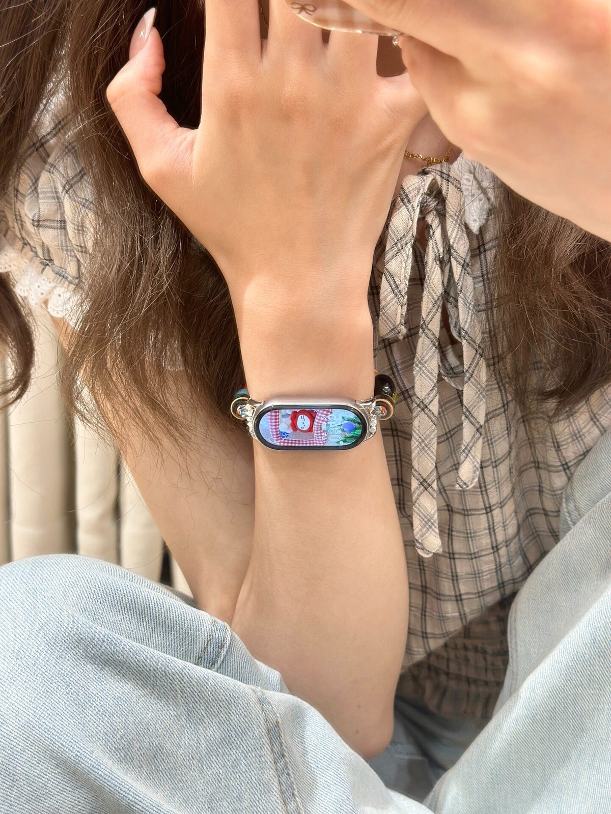 Colorful Ceramic Cat Bead Watch Band