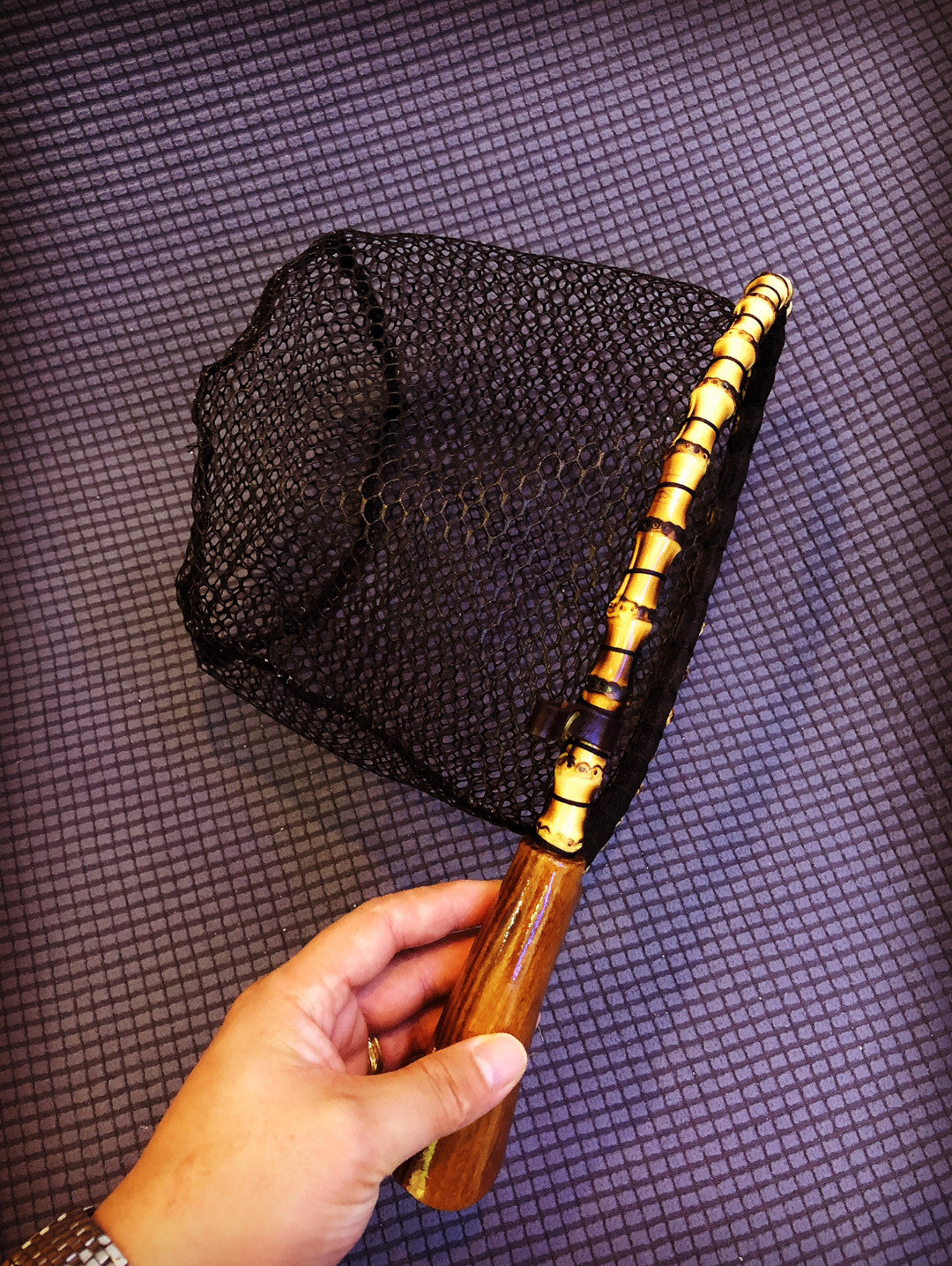 Bamboo Frame Stream Fly Fishing Landing Net