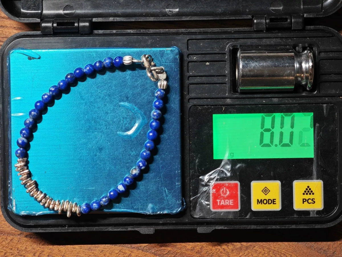Lapis Lazuli Bracelet with Silver Spacers