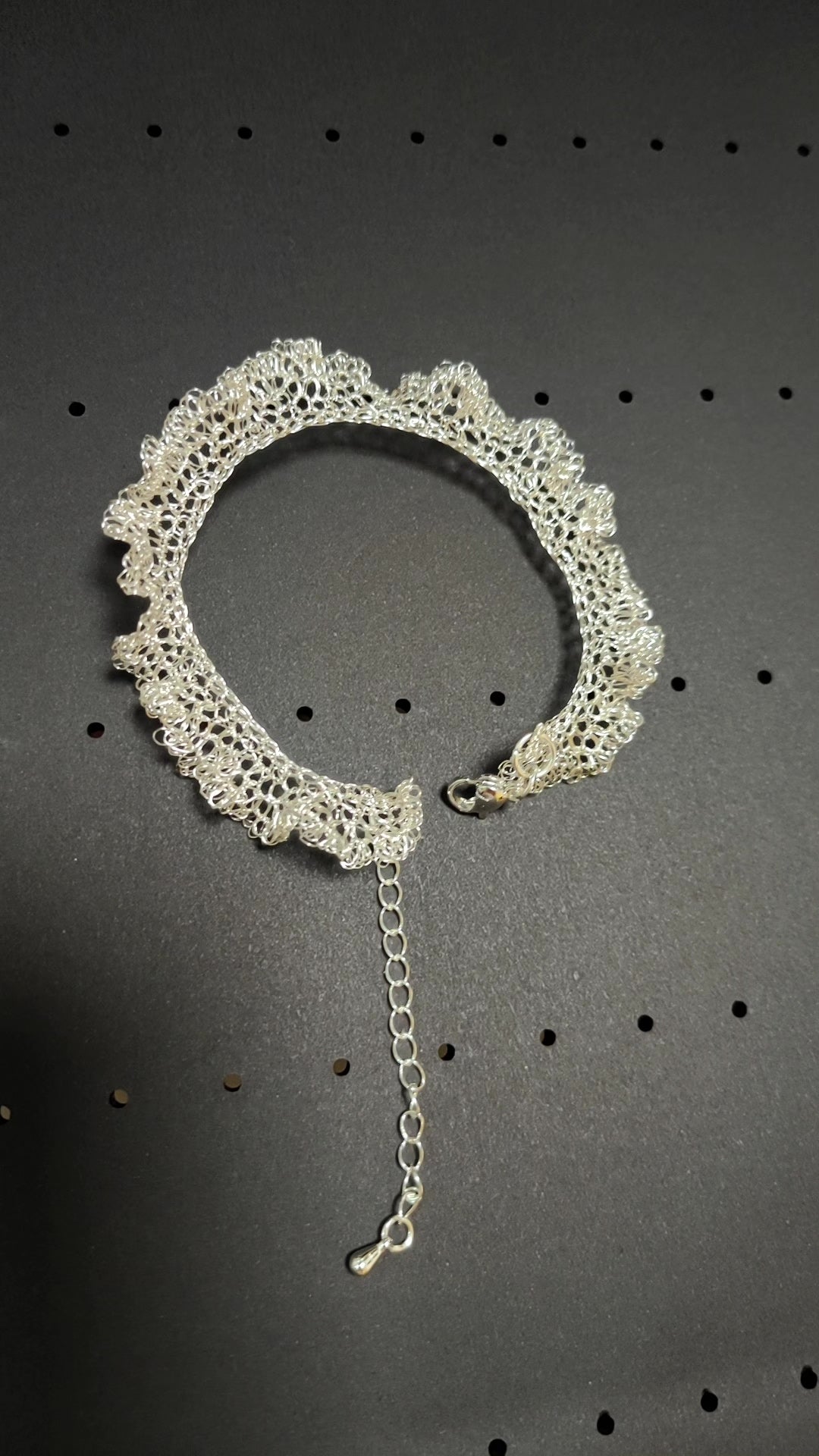Handcrafted Wire Crochet Bracelet Silver Gold
