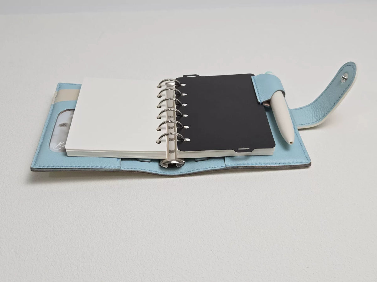 A7 Ringbuch-Cover aus Leder mit Verschluss