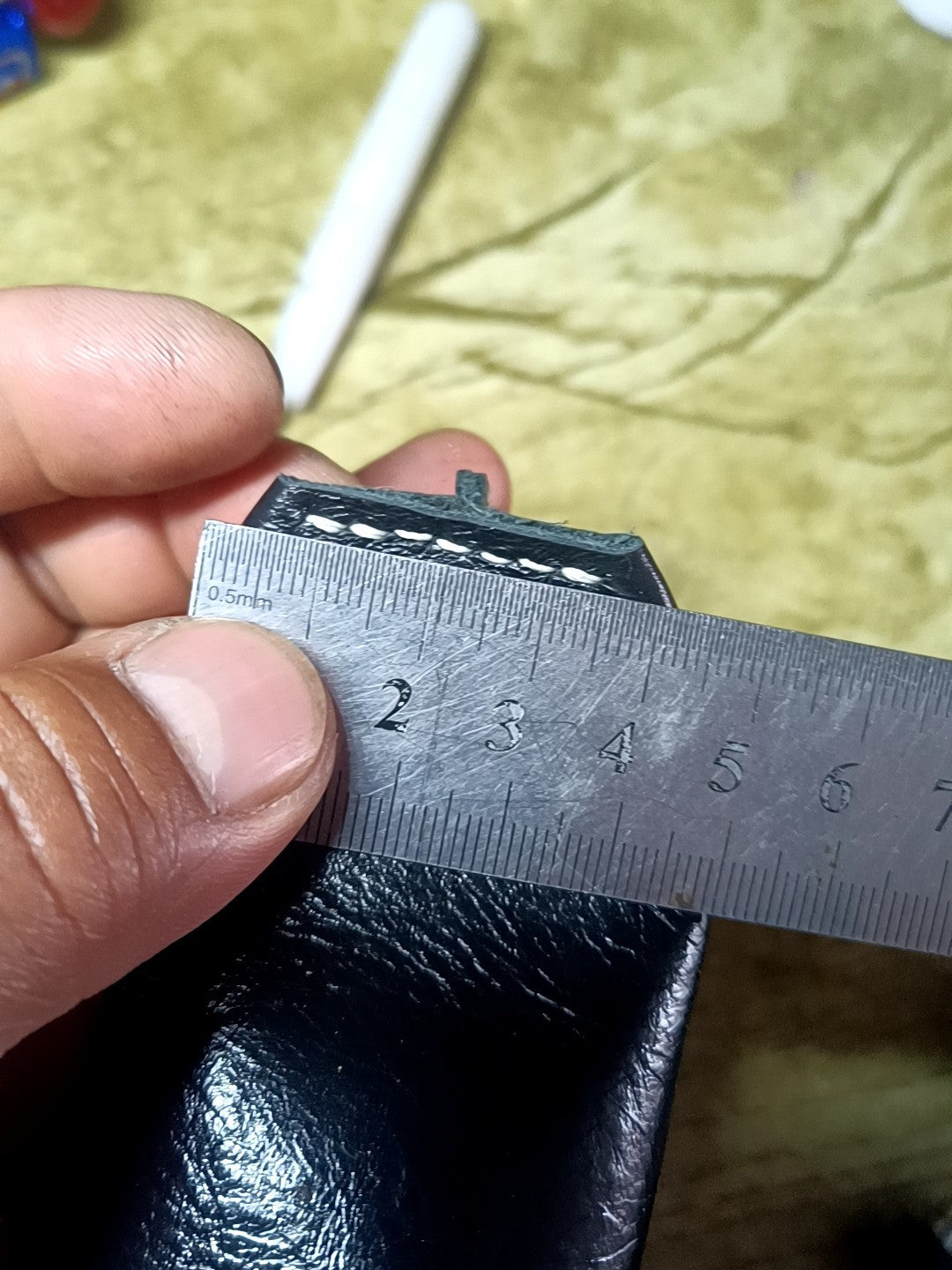 Bolsa Moedeiro em Pele Preta com Fecho