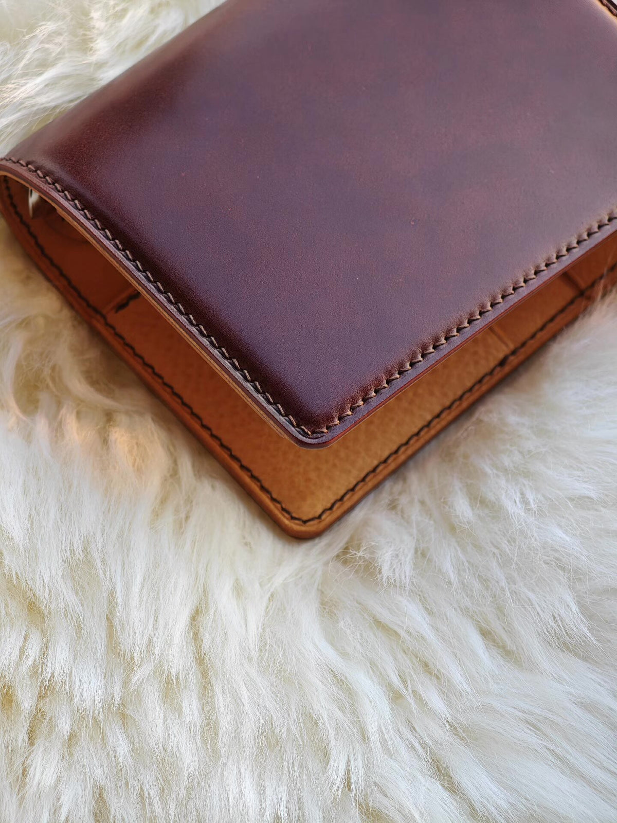 Wide M5 A8 Notebook Cover Horsehide Leather
