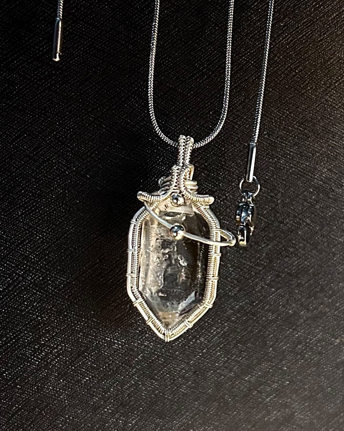 Wire Wrapped Herkimer Quartz Pendant