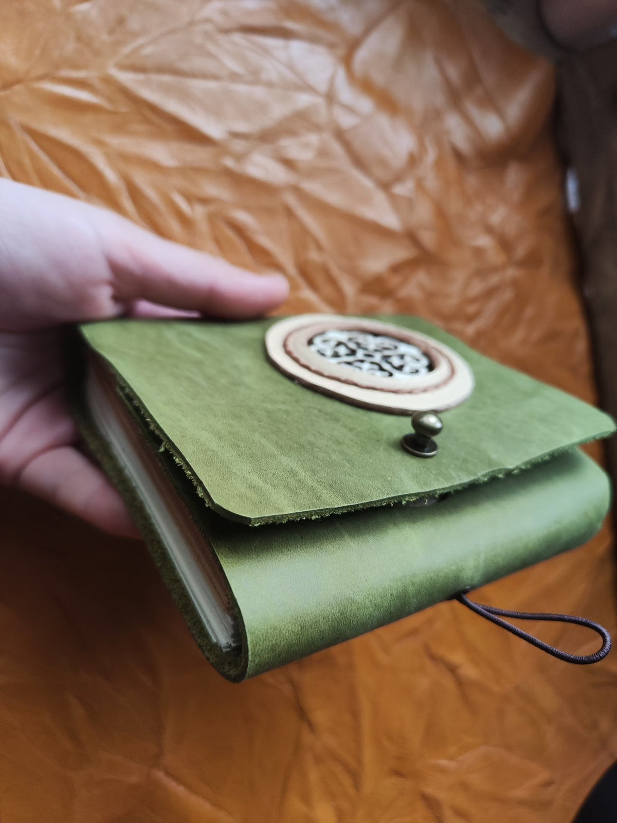 Leather Journal Olive Green Handcrafted