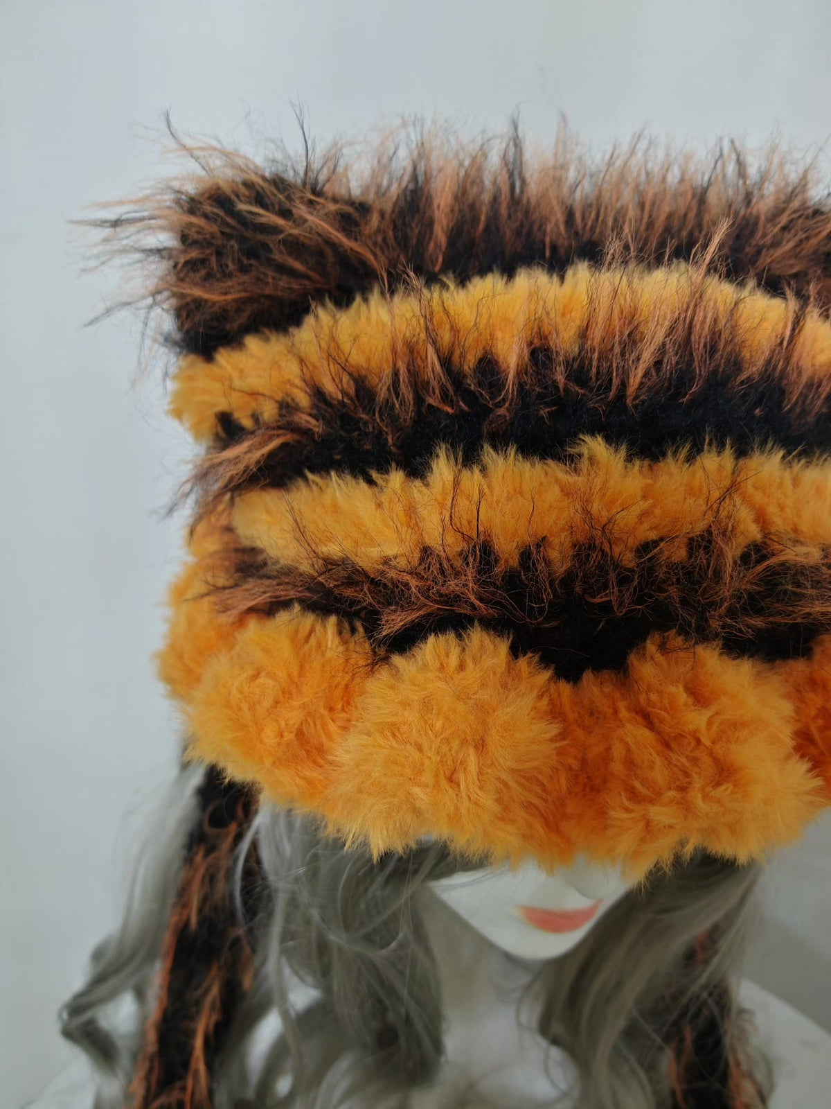 Halloween Cat Ear Hat Orange Black