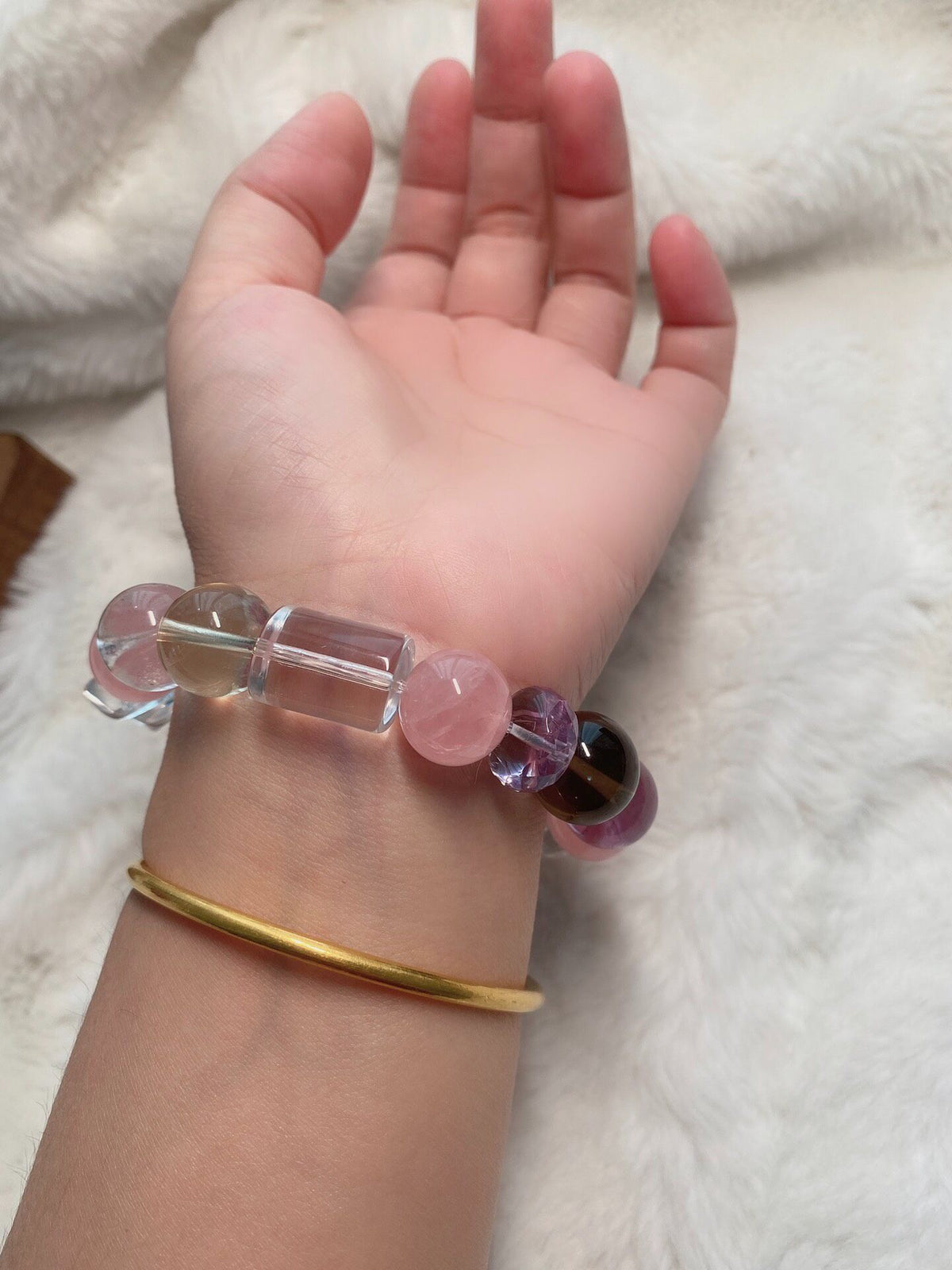 Multi-Gemstone Crystal Bracelet Mixed Shapes