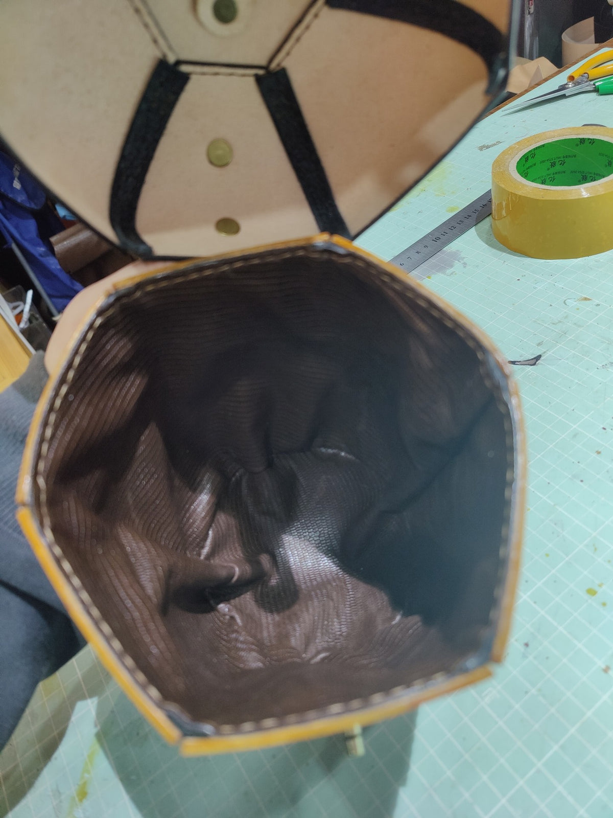 Vegetable Tanned Leather Acorn Phone Bag