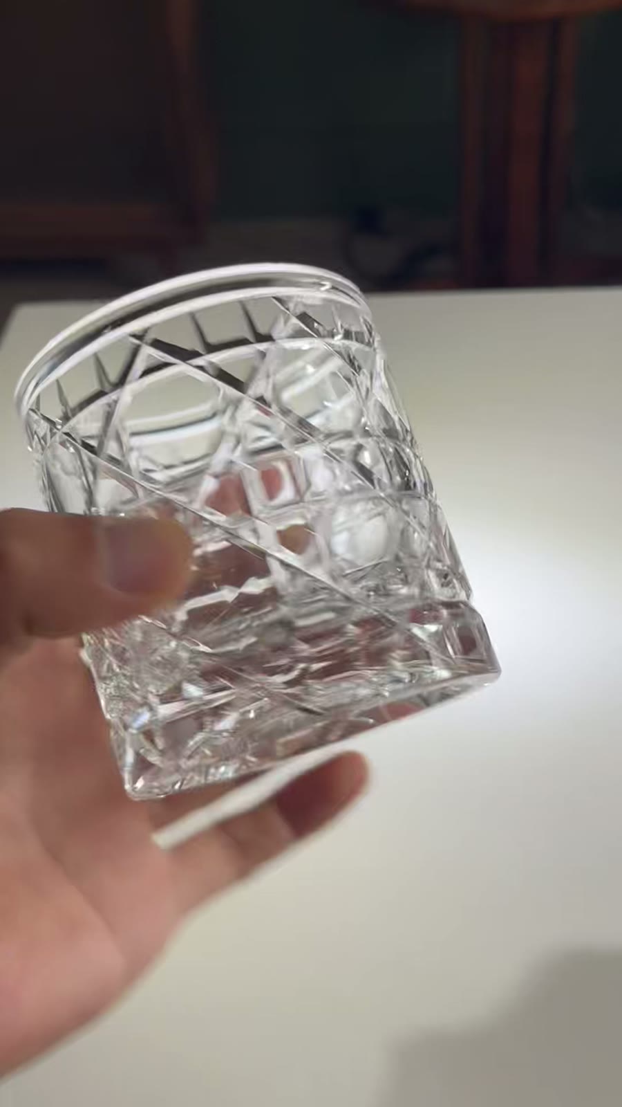 Crystal Rattan Pattern Whiskey Glass 250ml