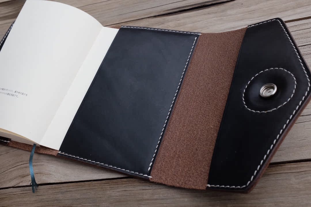 A6 Leather Journal Cover with Coin Closure