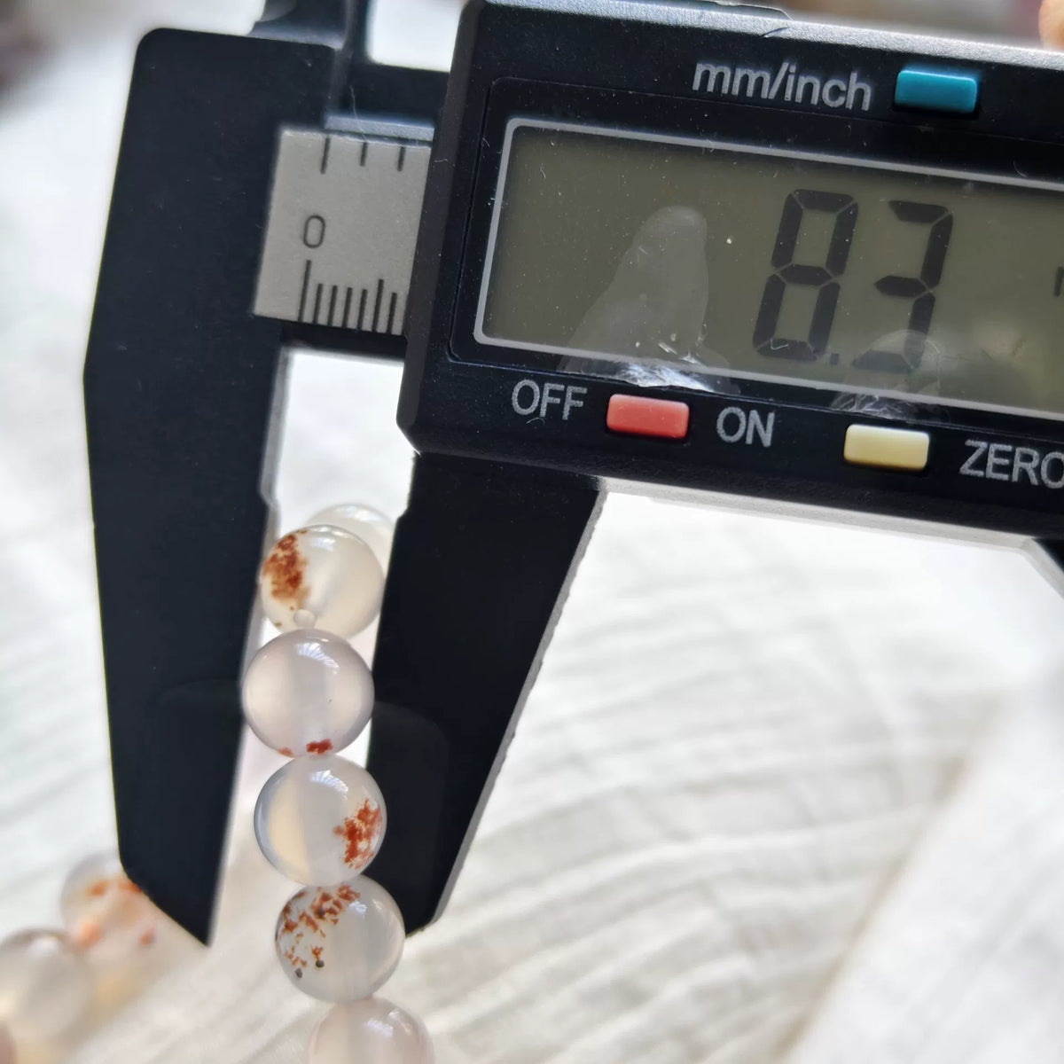Zinnober-Achat Perlenarmband 8,3mm Perlen