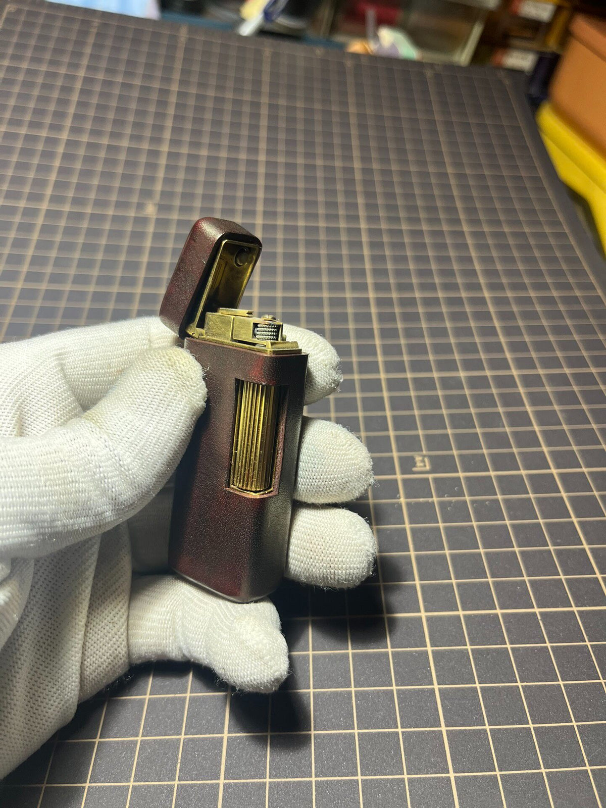 Dunhill Lighter Leather Sleeve Mahogany