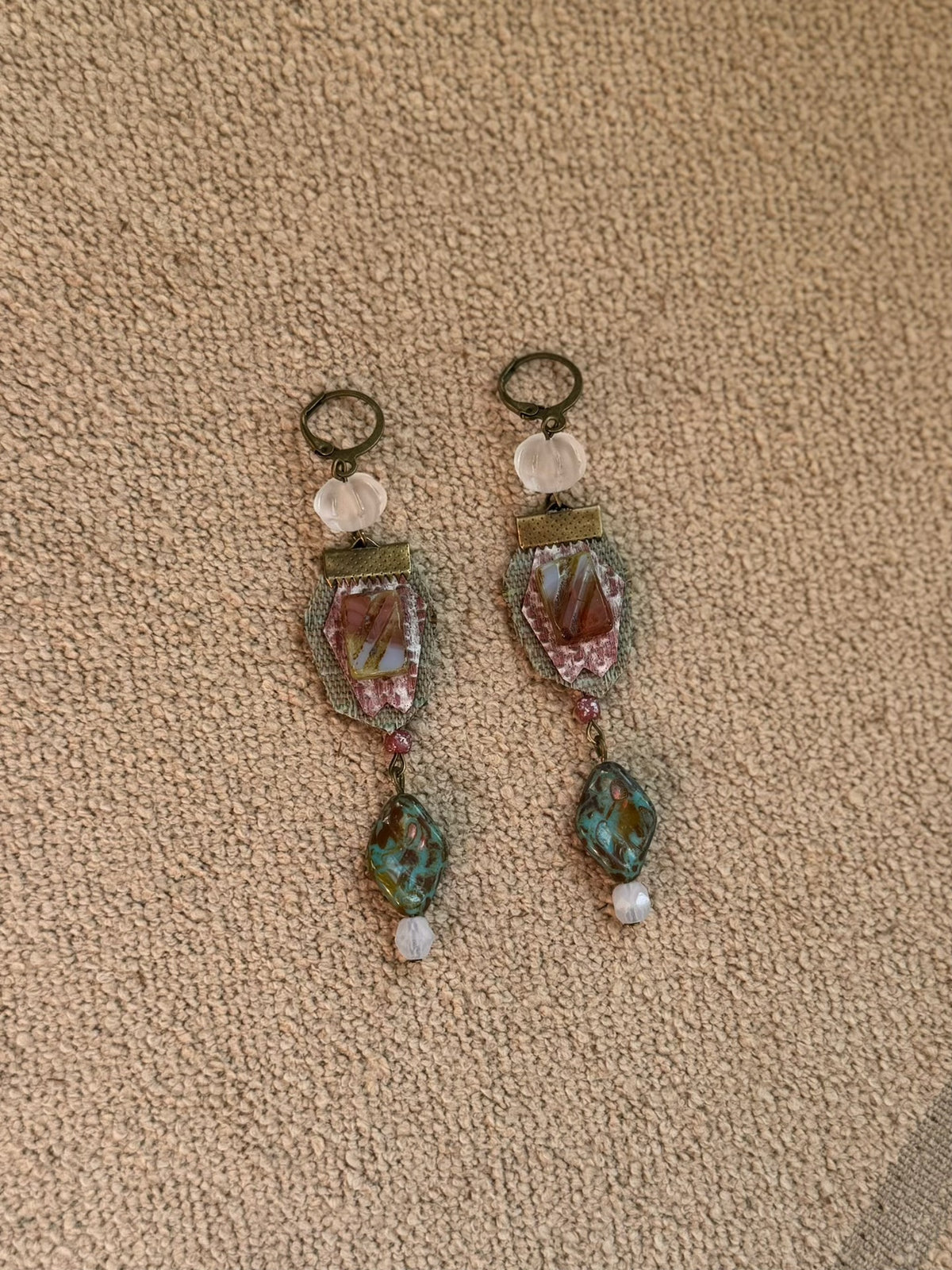 Handmade Bohemian Earrings with Czech Glass Beads