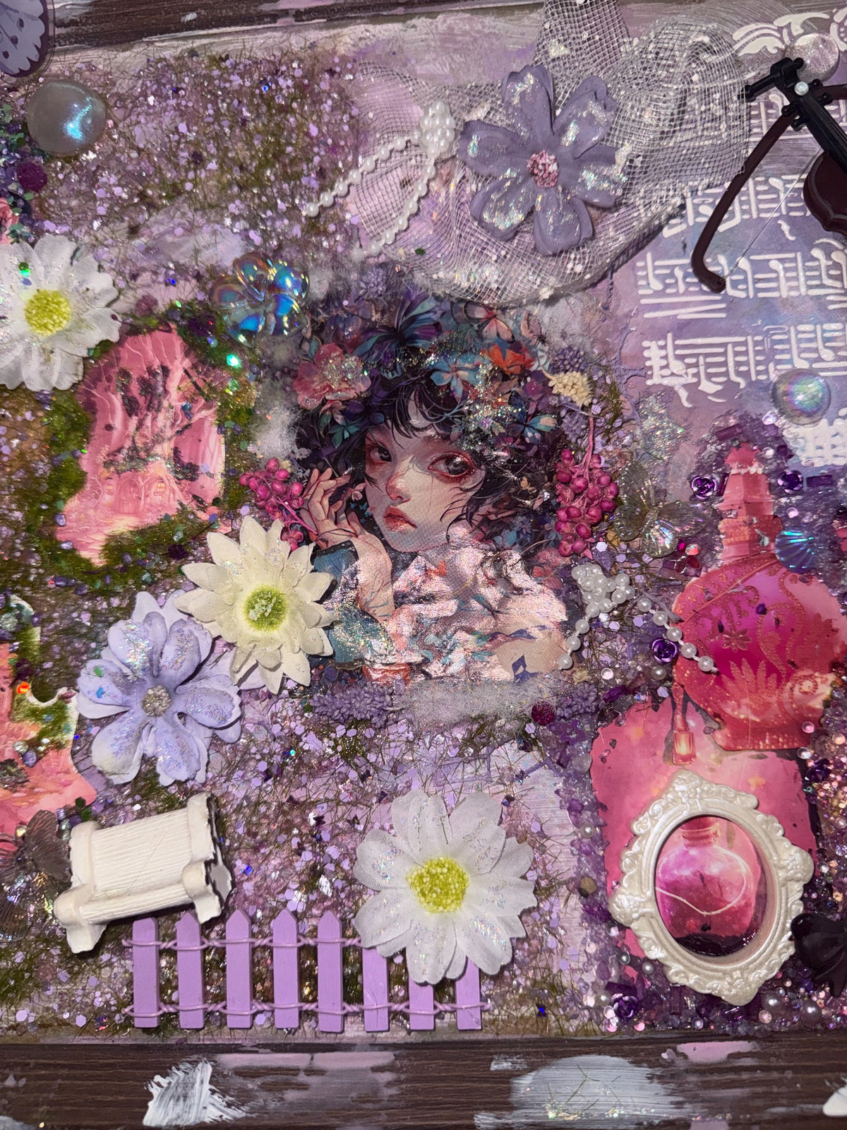 Handmade Mixed Media Shadow Box Art