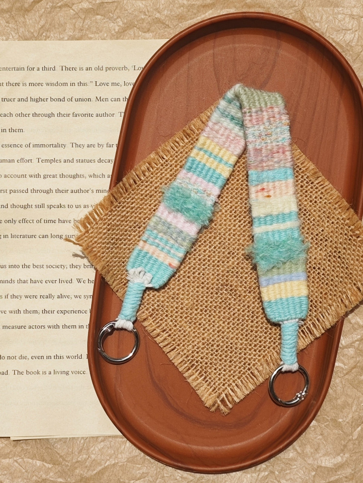Mint Ice Cream Woven Wrist Strap