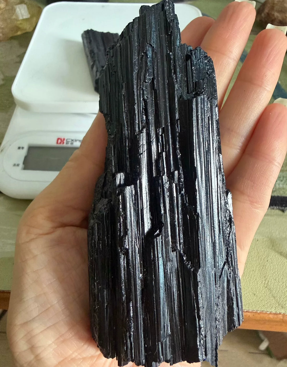 Black Tourmaline Citrine Crystal Bonsai Pot