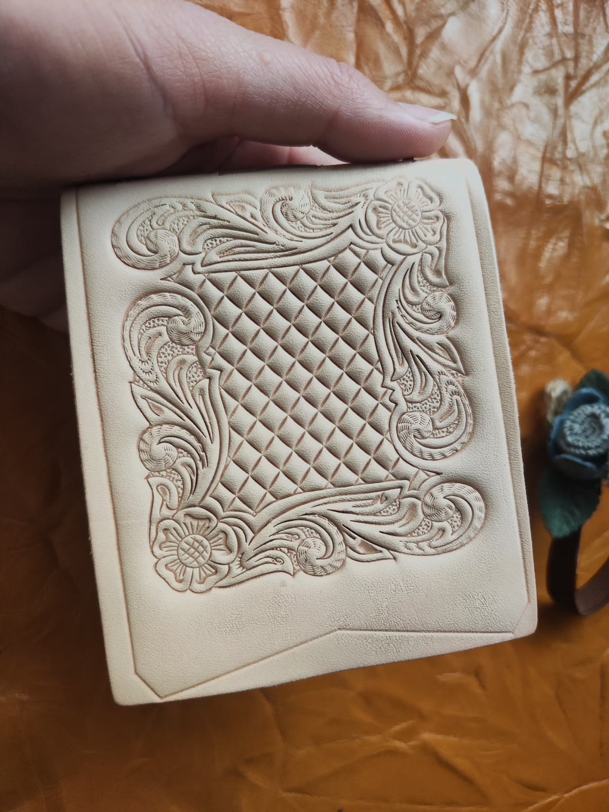 Handcrafted Leather Notebook with Embossed Cover