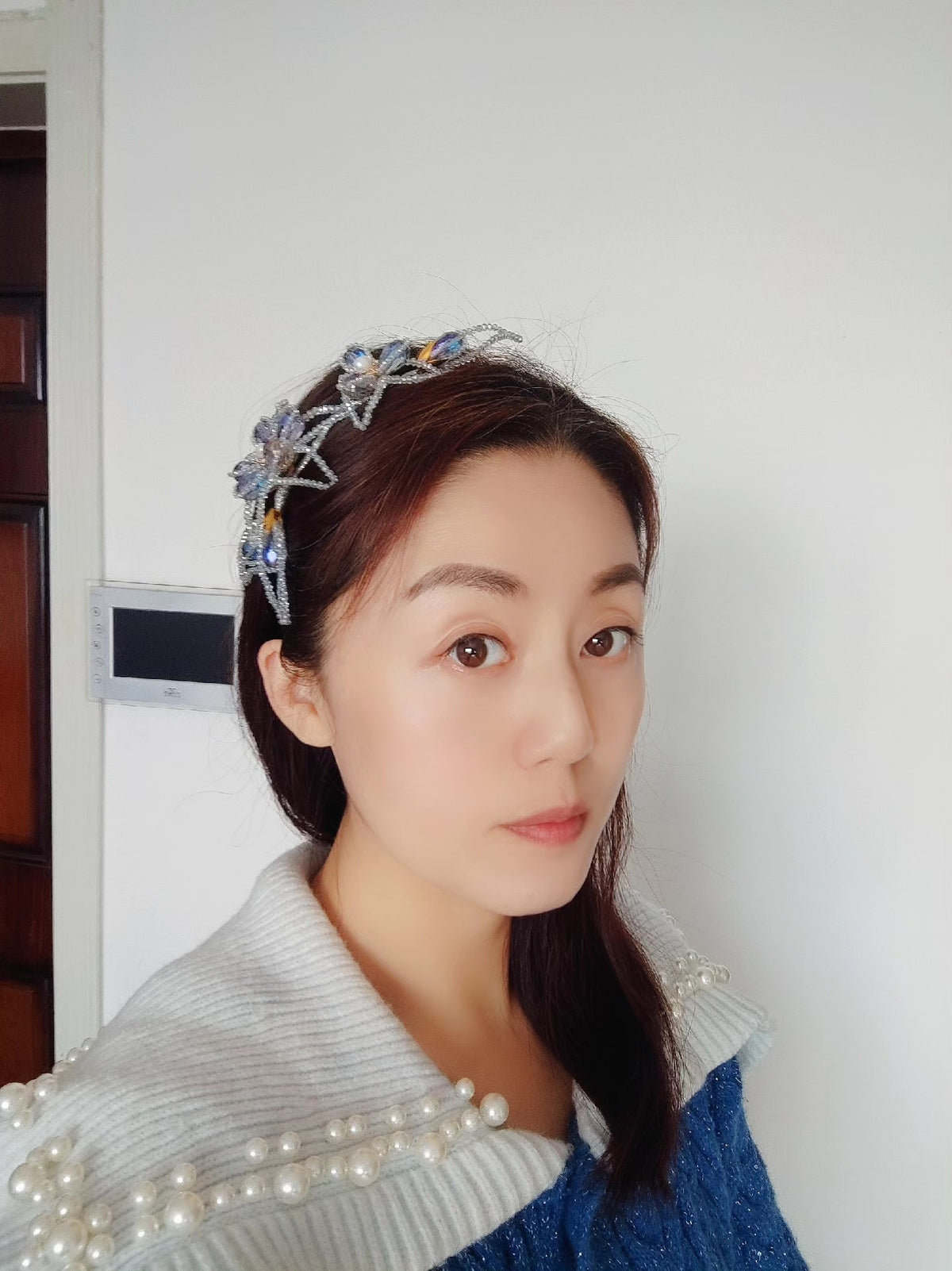 Crystal Flower Headband Hair Accessory