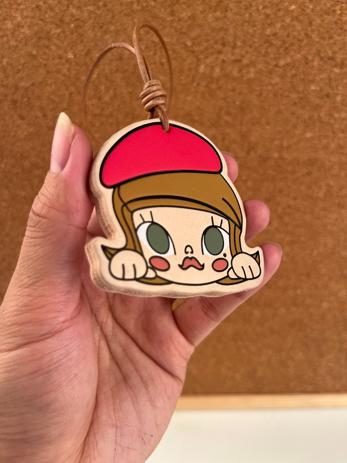 Molly Leather Charm Keychain Car Accessory
