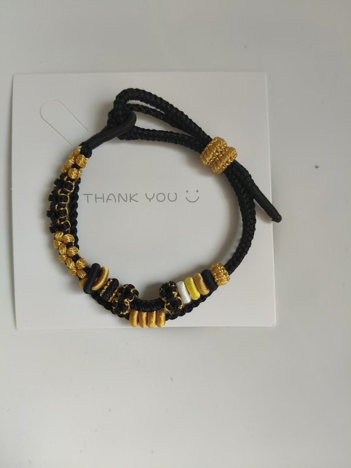 Handwoven Black Gold Double Layer Bracelet