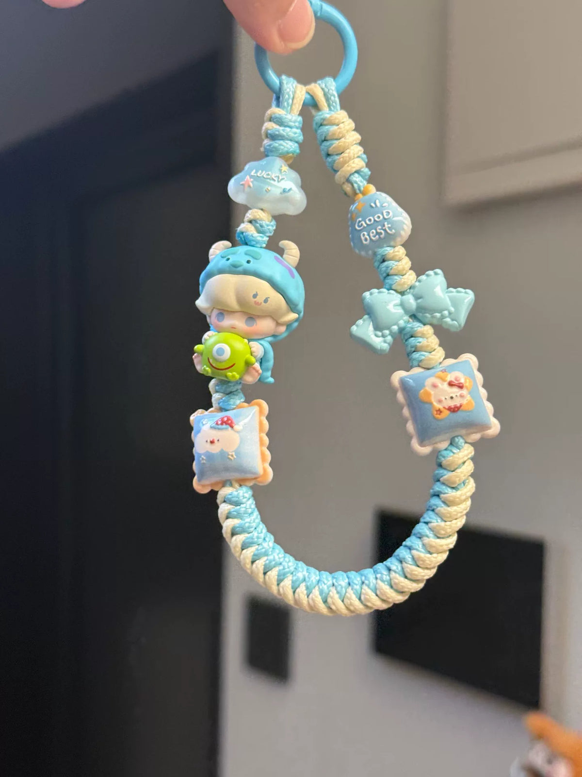 Chaveiro e Pulseira de Telemóvel Trançada DIMOO Pixar Sulley