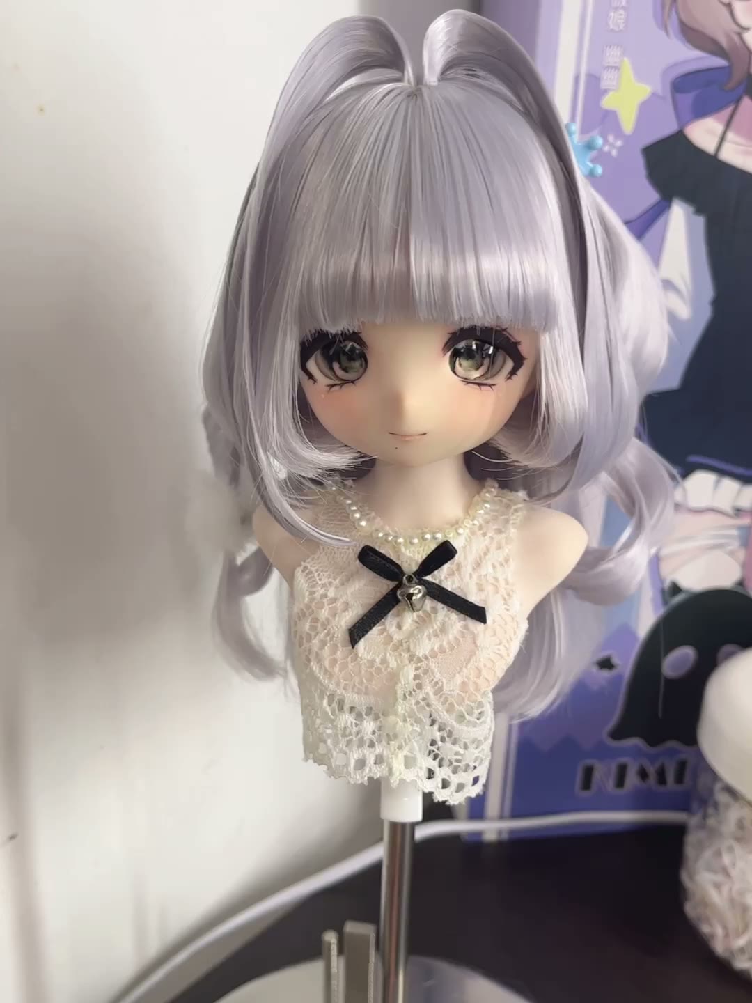 Doll Wig Silver Lavender Anime Style