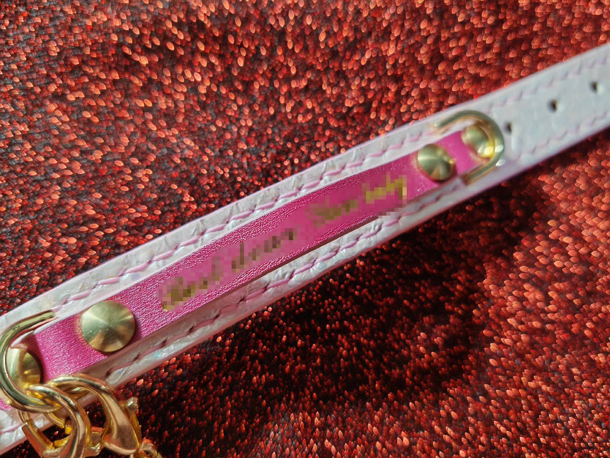Handcrafted Two-Tone Pink Leather Bracelet